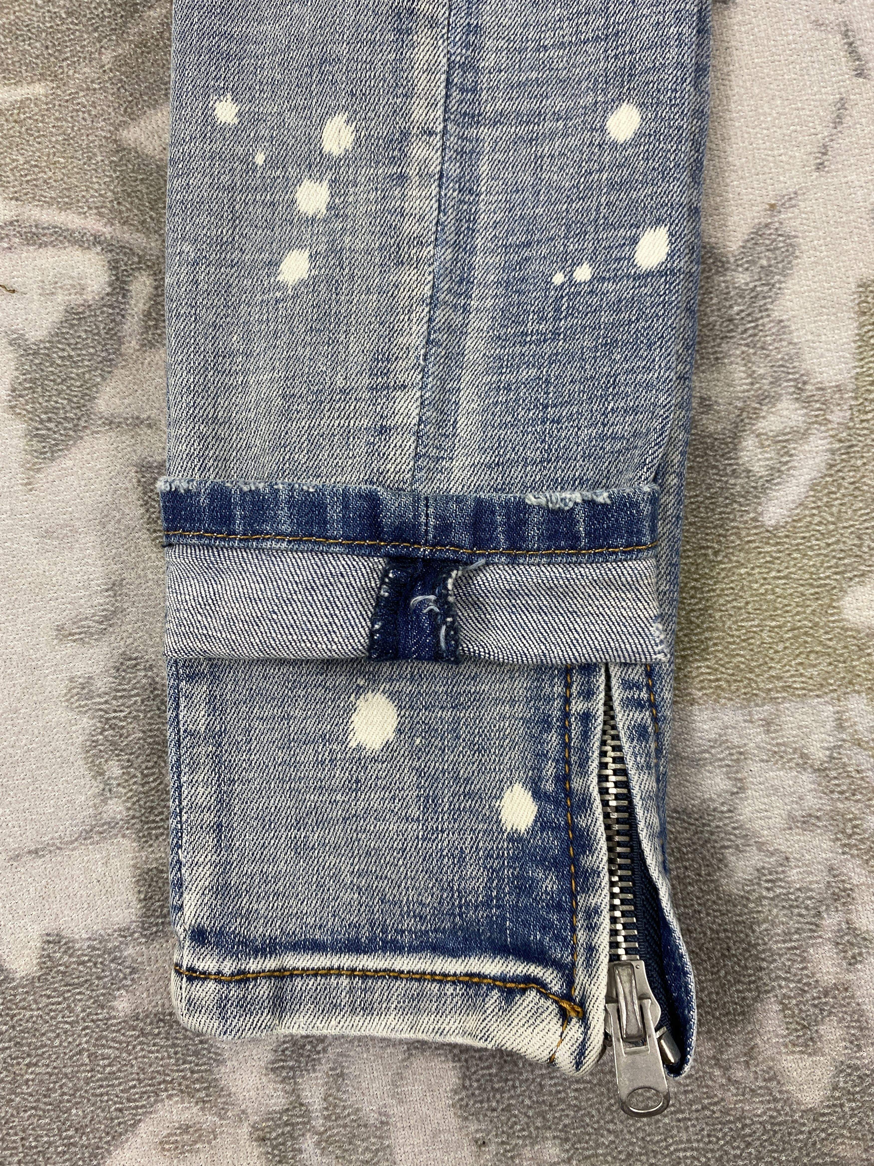 MNML Distressed Blue Vintage MNML Jeans 29x31 Denim- JN3780 Size US 29 - 11 Thumbnail