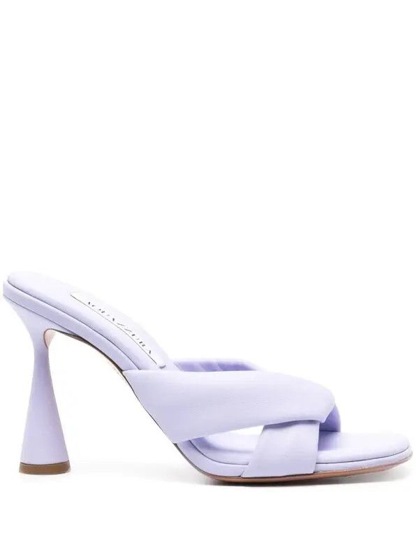 o1y0725 Leather Mules in Lilac