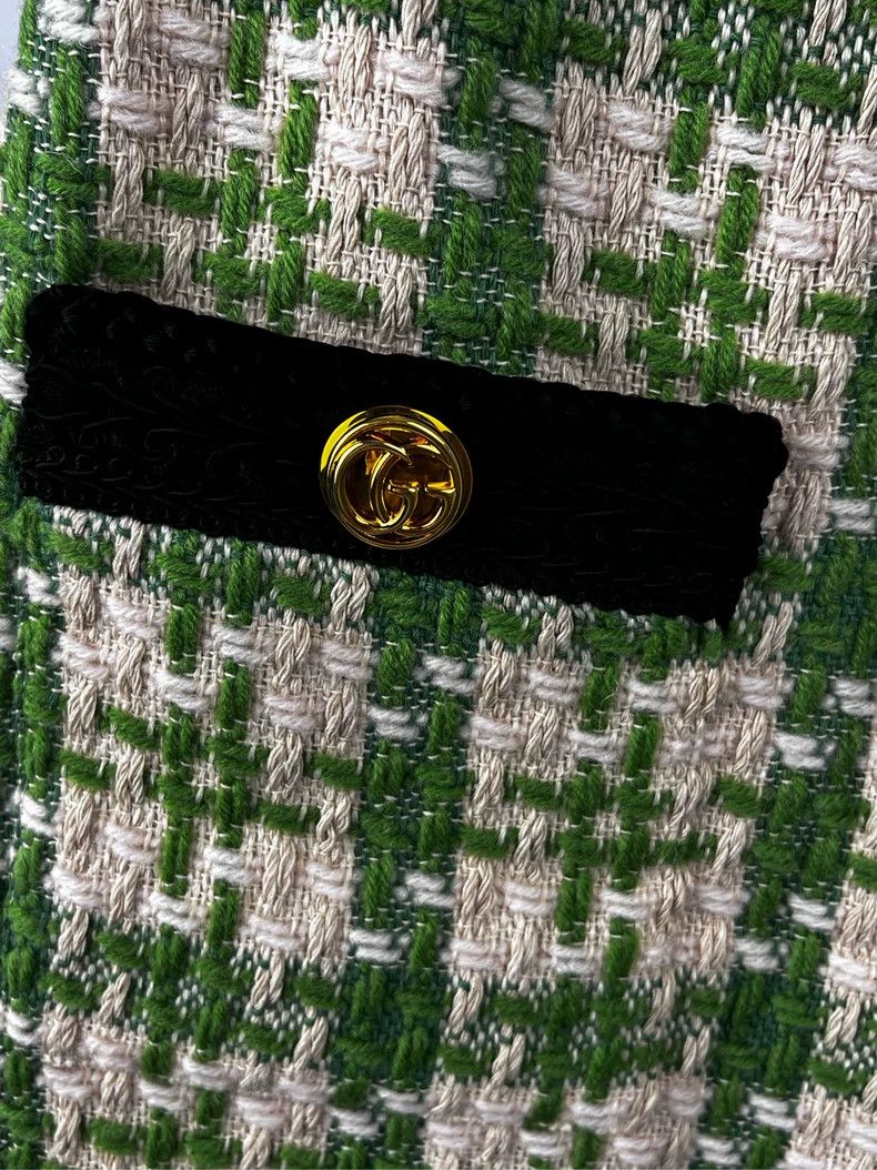 Gucci Gucci Green tweed metal button logo short skirt 2504-Nextar Size 25" / US 0 / IT 36 - 3 Thumbnail