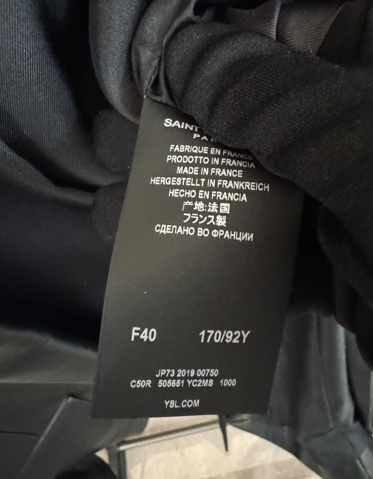 Saint Laurent Paris × Yves Saint Laurent Saint Laurent SLP Saint Laurent sword leather jacket suit Size 40S - 6 Thumbnail