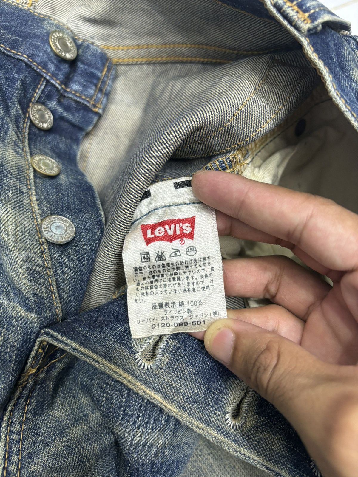 Levi's 🔥Levis 501 Japan Distressed Denim Jeans Size US 30 / EU 46 - 12 Thumbnail