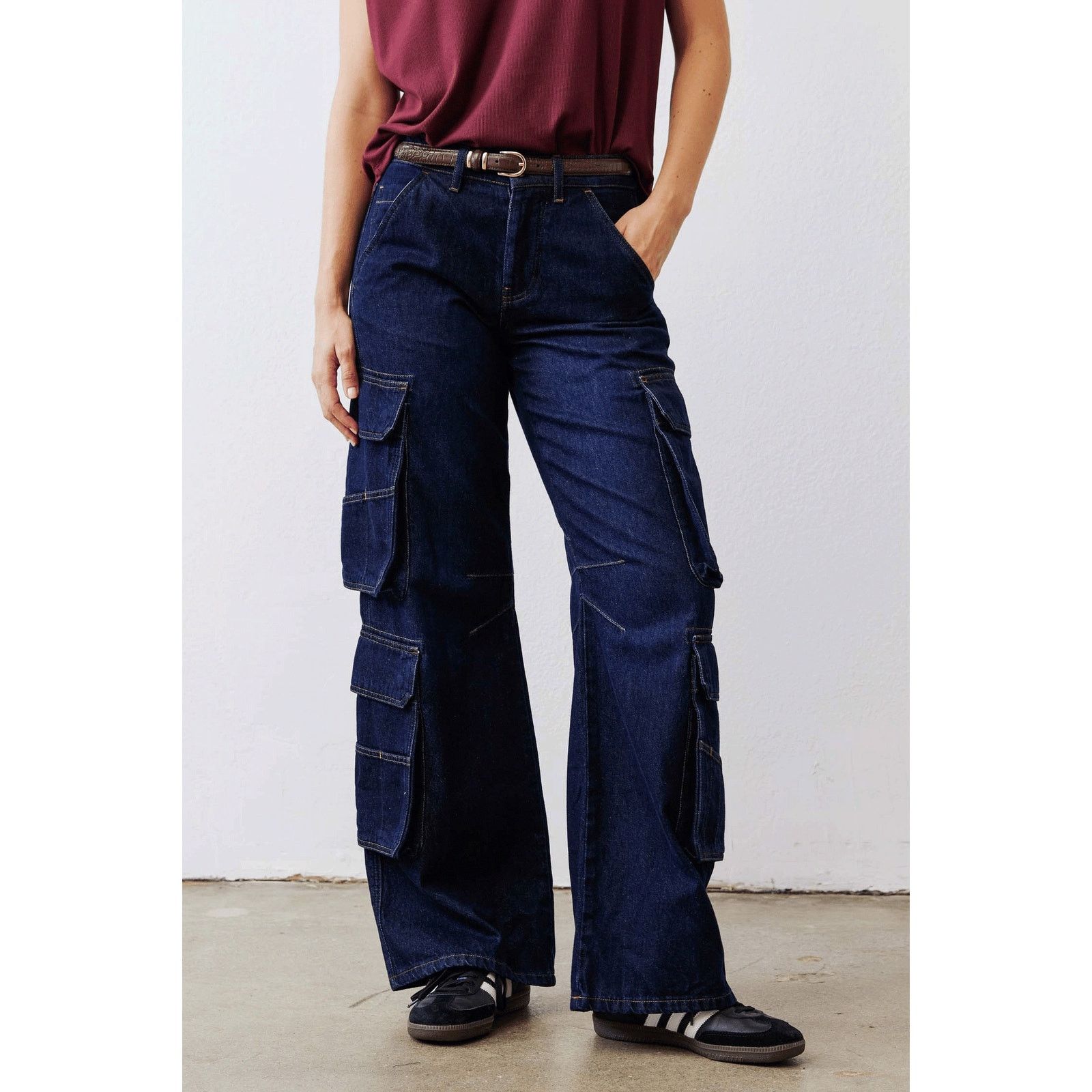 Other Ruti Off Duty Dark Denim Cargo Jeans - Size 4 - NWT Size 27" / US 4 / IT 40 - 1 Thumbnail