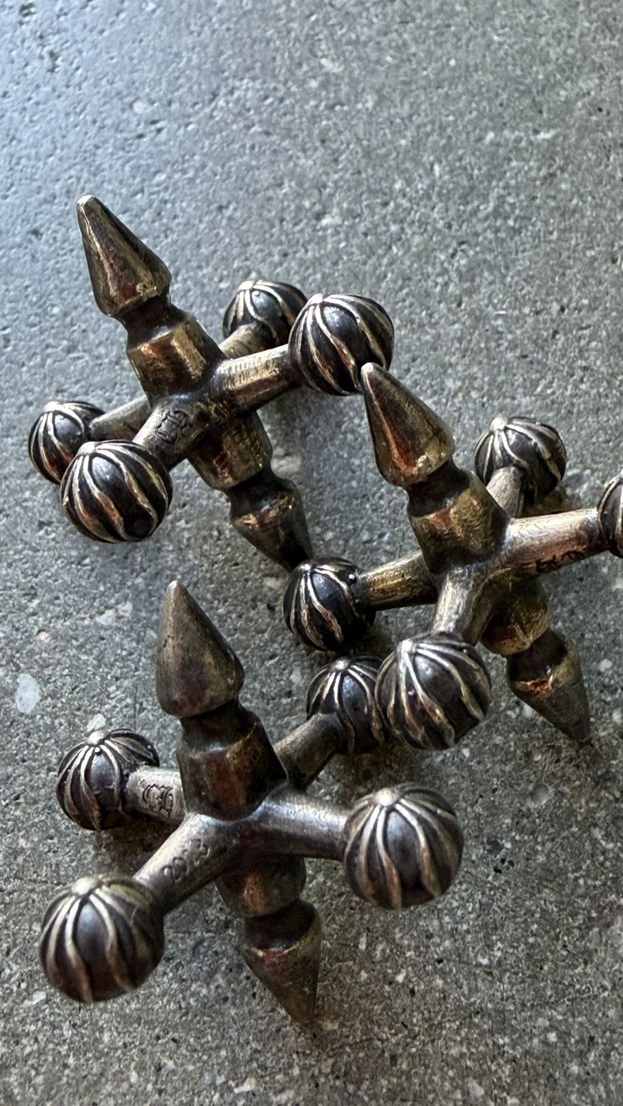 Chrome Hearts SUPER RARE!!! Chrome Hearts Silver Jacks Size ONE SIZE - 5 Thumbnail