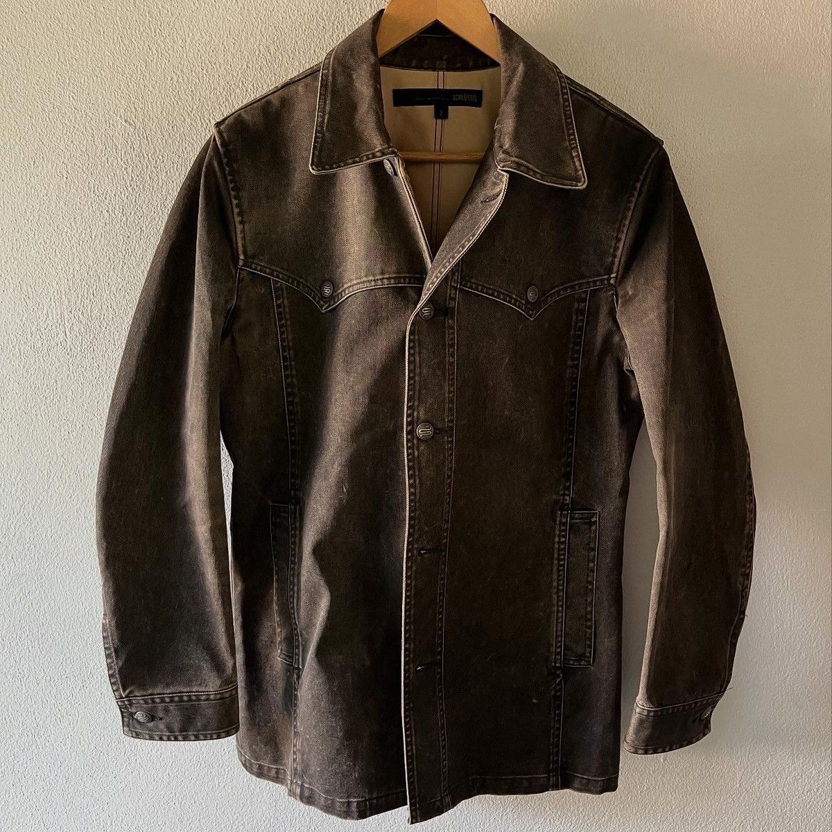 Japanese Brand Distressed waxwash jacket style Grunge x Western Size US L / EU 52-54 / 3 - 5 Thumbnail