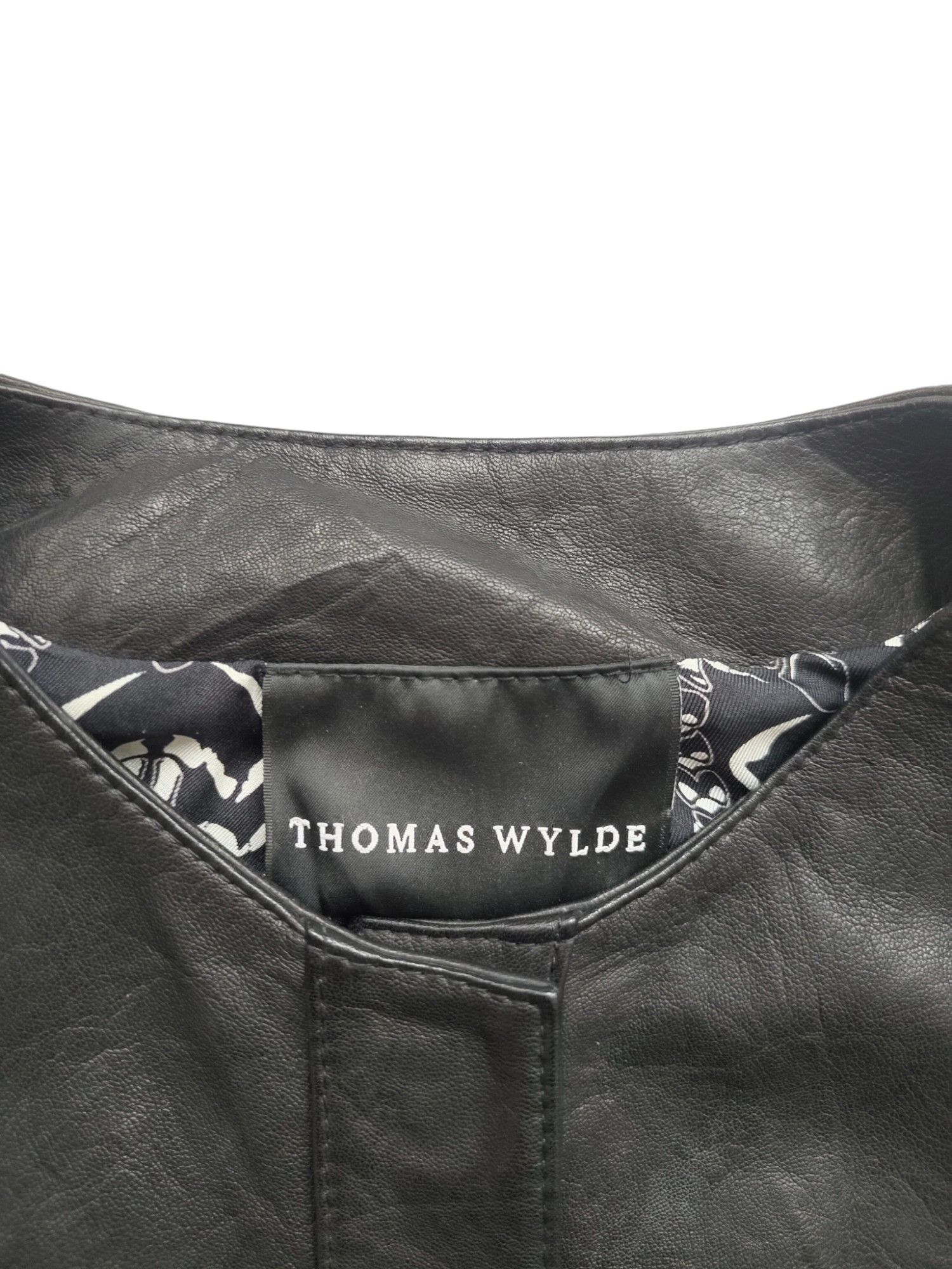 Thomas Wylde Thomas Wylde Black Round Neck Lamb Leather Jacket Size M / US 6-8 / IT 42-44 - 8 Thumbnail