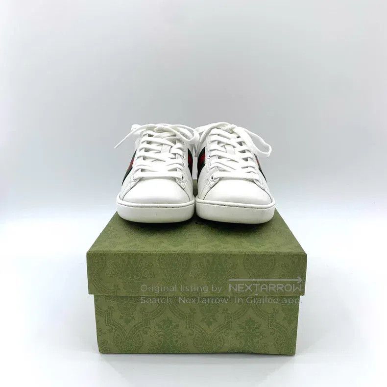 Gucci Gucci Ace Series White Striped Bee Embroidery Lace Casual Size US 6.5 / IT 36.5 - 8 Thumbnail