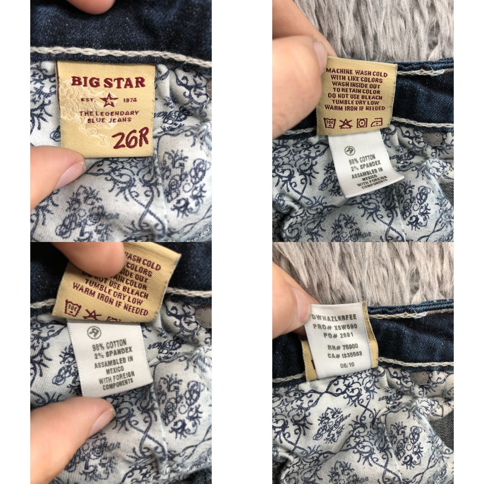 Vintage BIG STAR Jeans Bootcut Women Medium Blue 26 Size 27 Waist Curvy Fit Hazel? Size 26" / US 2 / IT 38 - 9 Thumbnail