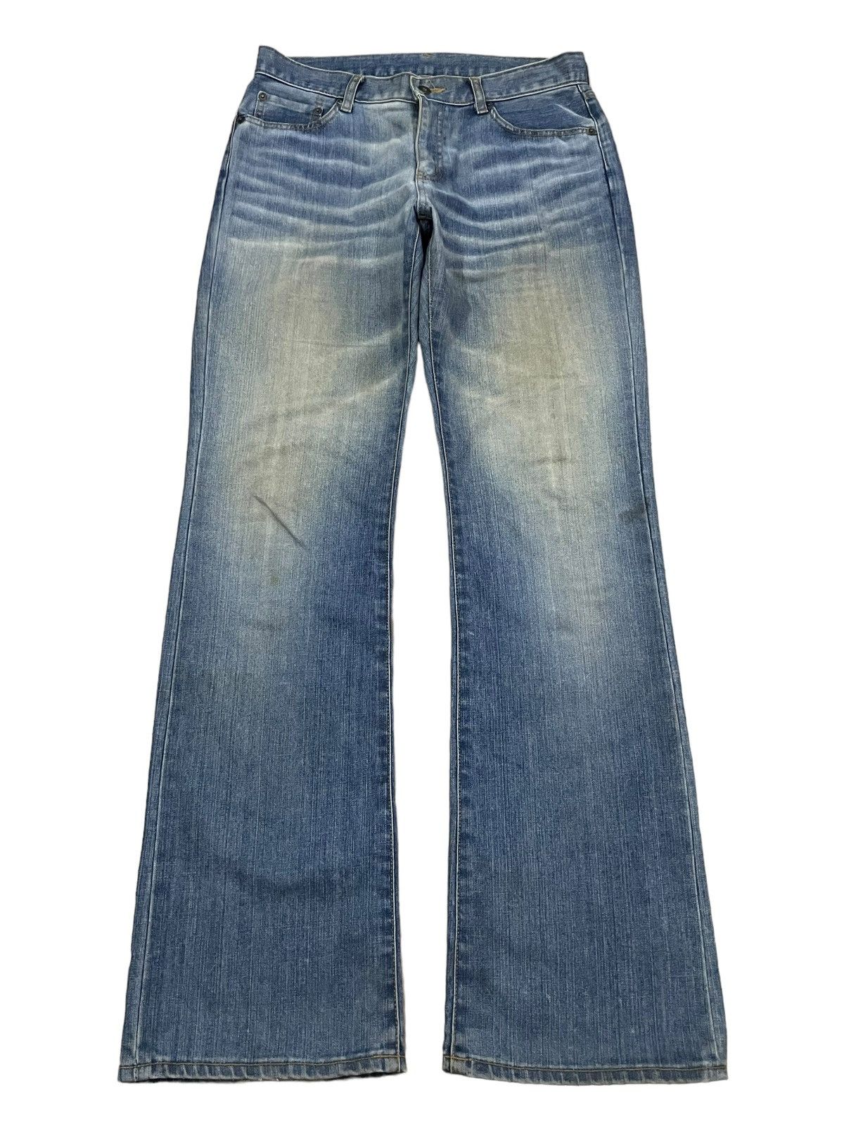 Jun Takahashi Vintage Y2K Japanese Brand Uniqlo Blue Wash Bootcut Jeans Size US 32 / EU 48 - 5 Thumbnail