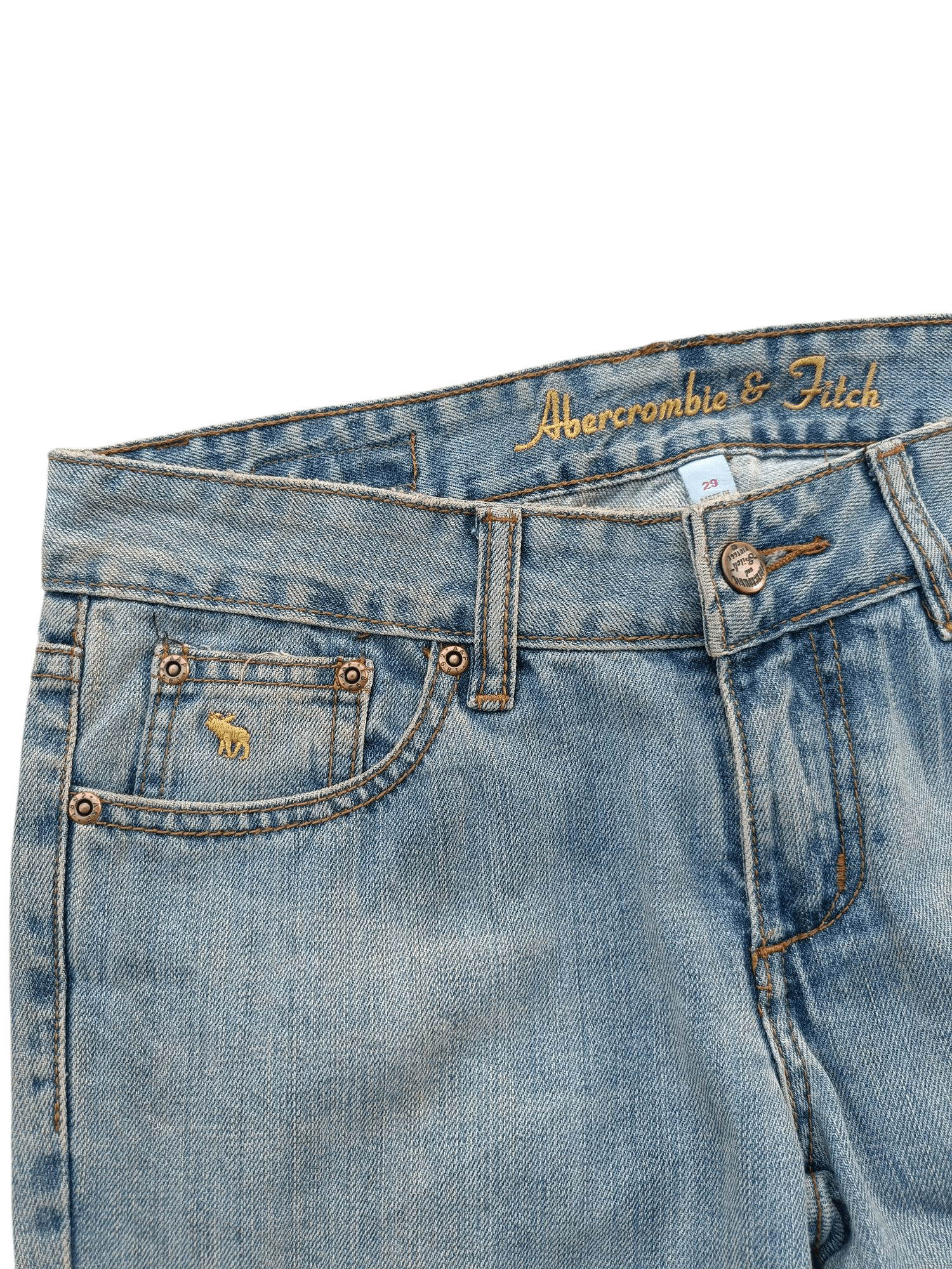 Abercrombie & Fitch FLARED Abercrombie & Fitch Distressed Embroidery Denim E218 Size US 30 / EU 46 - 18 Thumbnail