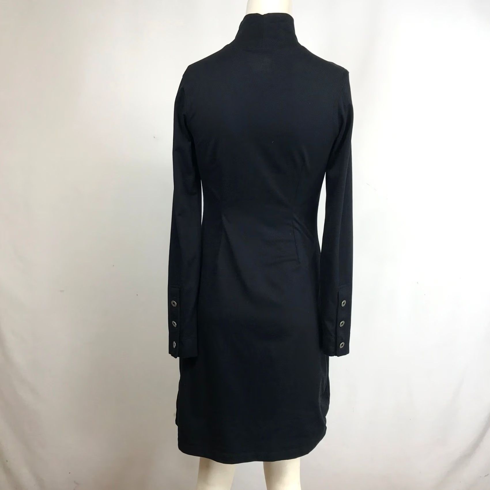 Vintage Title Nine Turtleneck Dress Women's Size XS Black Long Sleeve Made in Canada Size XS / US 0-2 / IT 36-38 - 5 Thumbnail