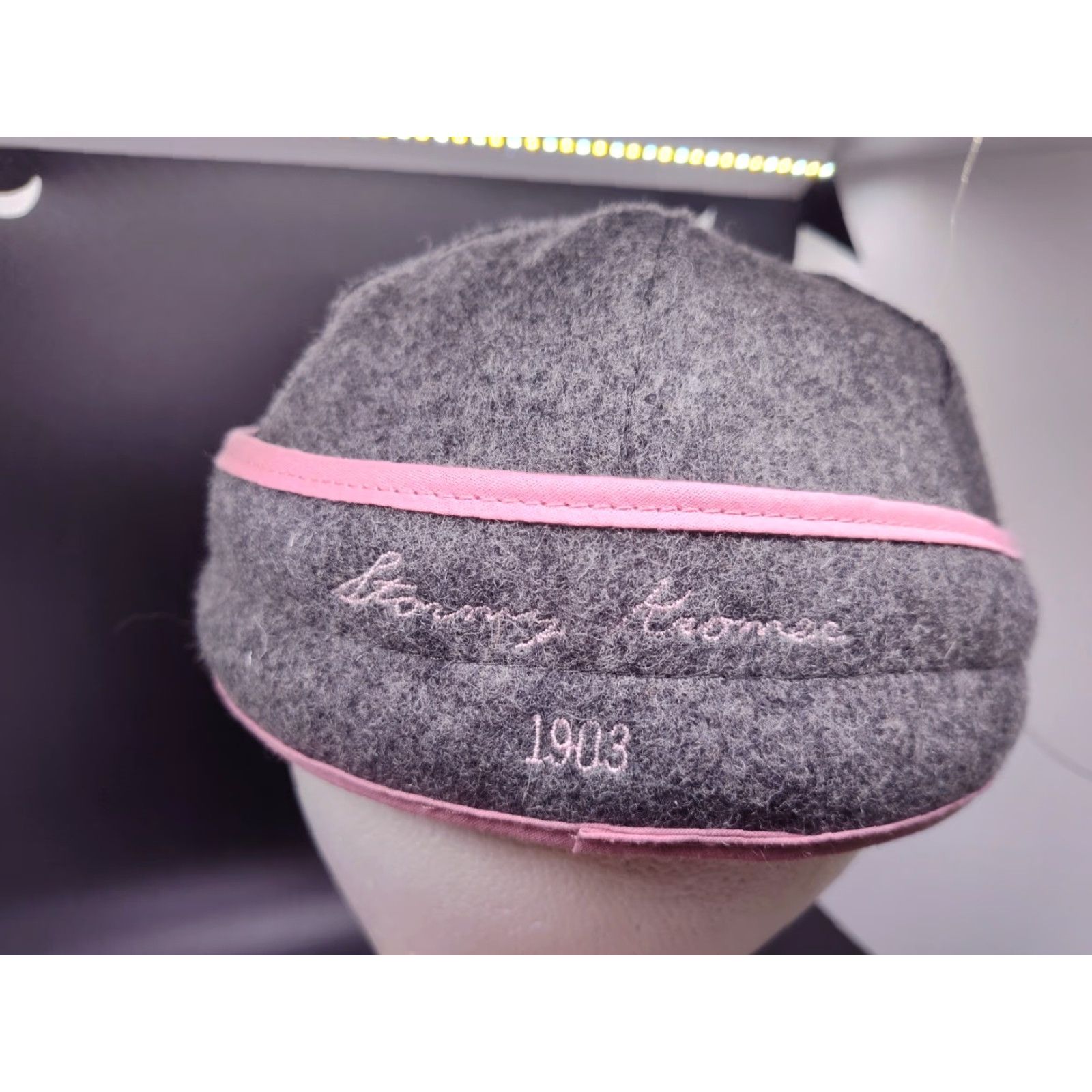 Vintage VINTAGE Stormy Kromer Women’s Wool Cadet Hat US Made Gray Pink 90s Winter Warm - Mens Size ONE SIZE - 6 Thumbnail