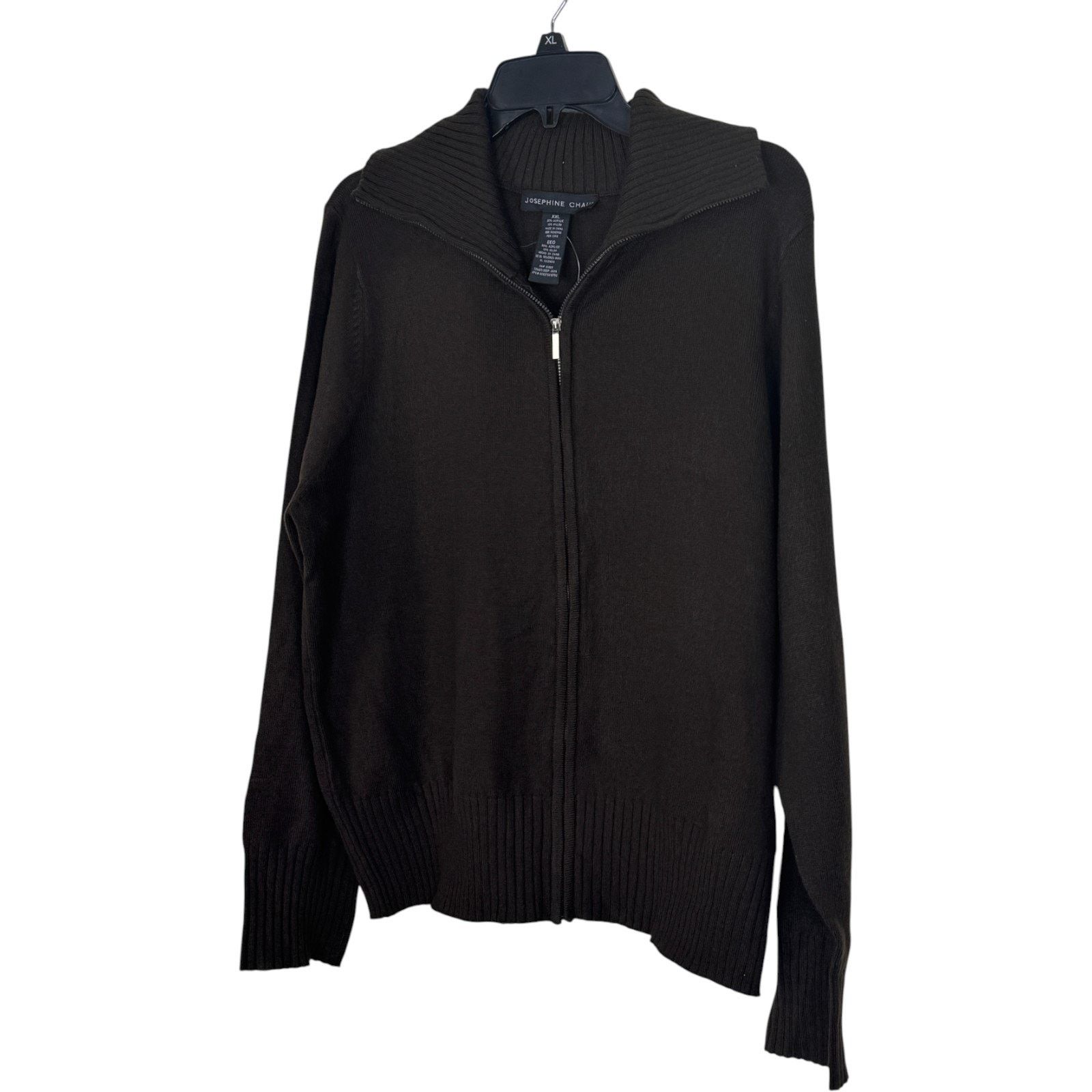 Other Josephine Chaus Brown Full Zip Sweater XXL Long Sleeve Size XXL / US 16-18 / IT 52-54 - 4 Thumbnail