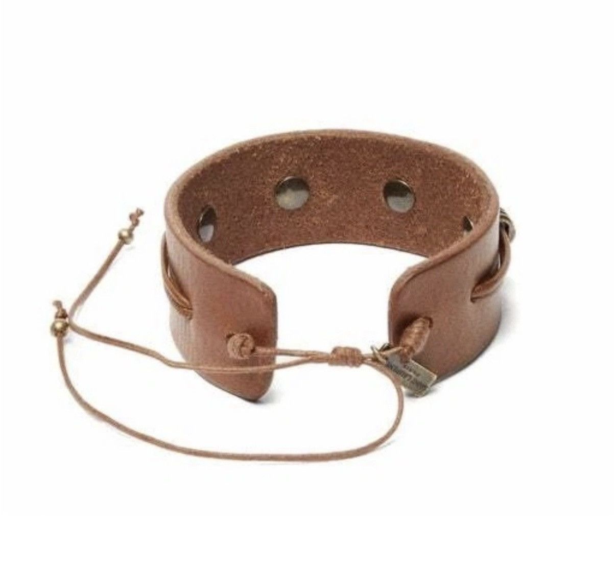 Saint Laurent Paris Saint Laurent Paris YSL Leather And Brass Bracelet Size ONE SIZE - 2 Thumbnail