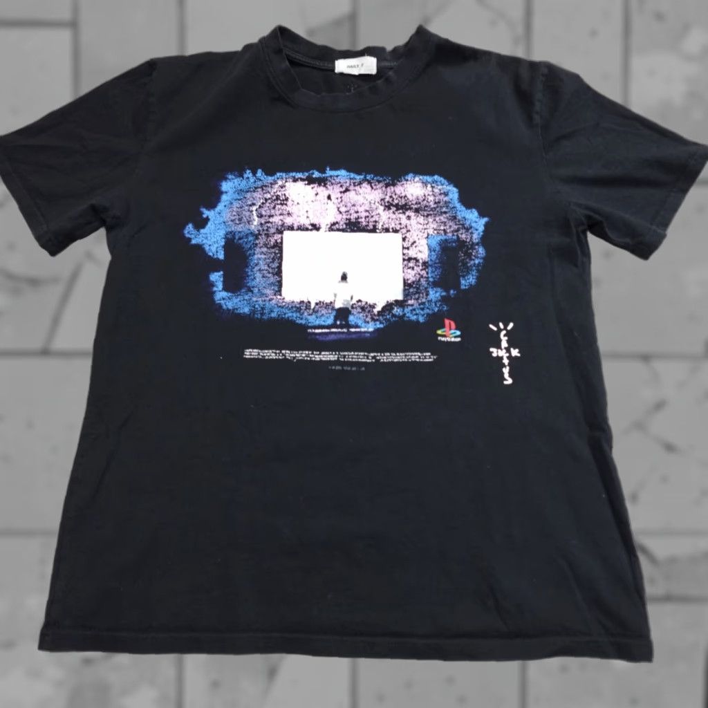Vintage Cactus Jack Shirt 2XL Black Playstation T-Shirt Mens Crew Neck Short Sleeve Graphic Print Jersey Cotton Blend Retro 90s? Size US XXL / EU 58 / 5 - 1 Thumbnail