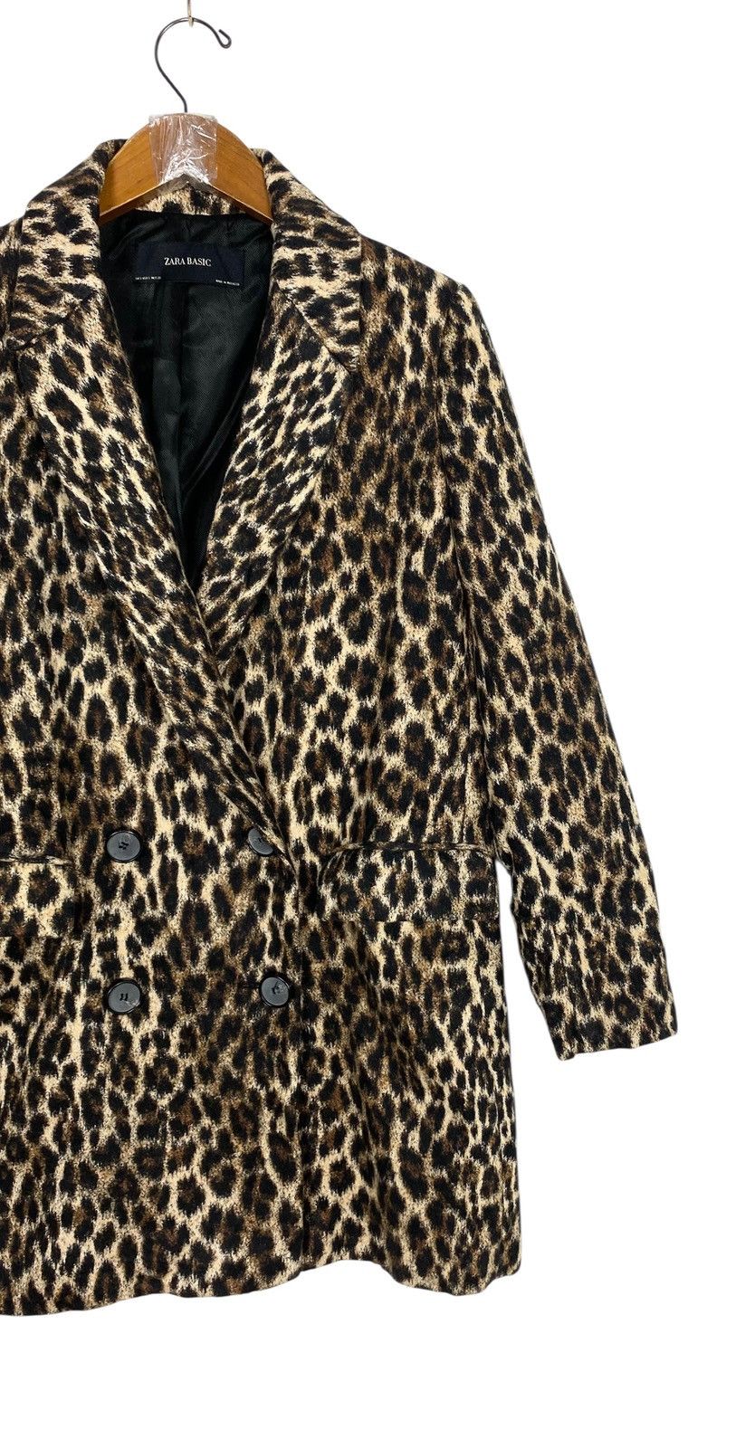Zara Rare‼️ ZARA Leopard Print Jacquard Coat Size S / US 4 / IT 40 - 5 Thumbnail