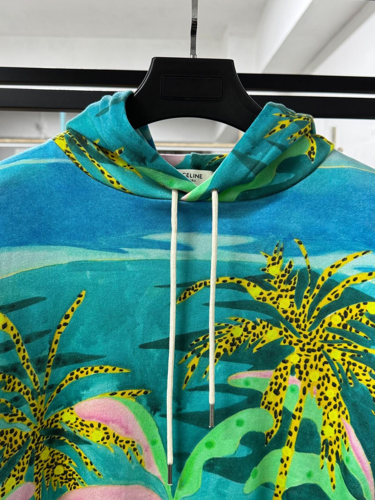 Celine celine autobahn green hooded sweatshirt for men Size US S / EU 44-46 / 1 - 2 Thumbnail