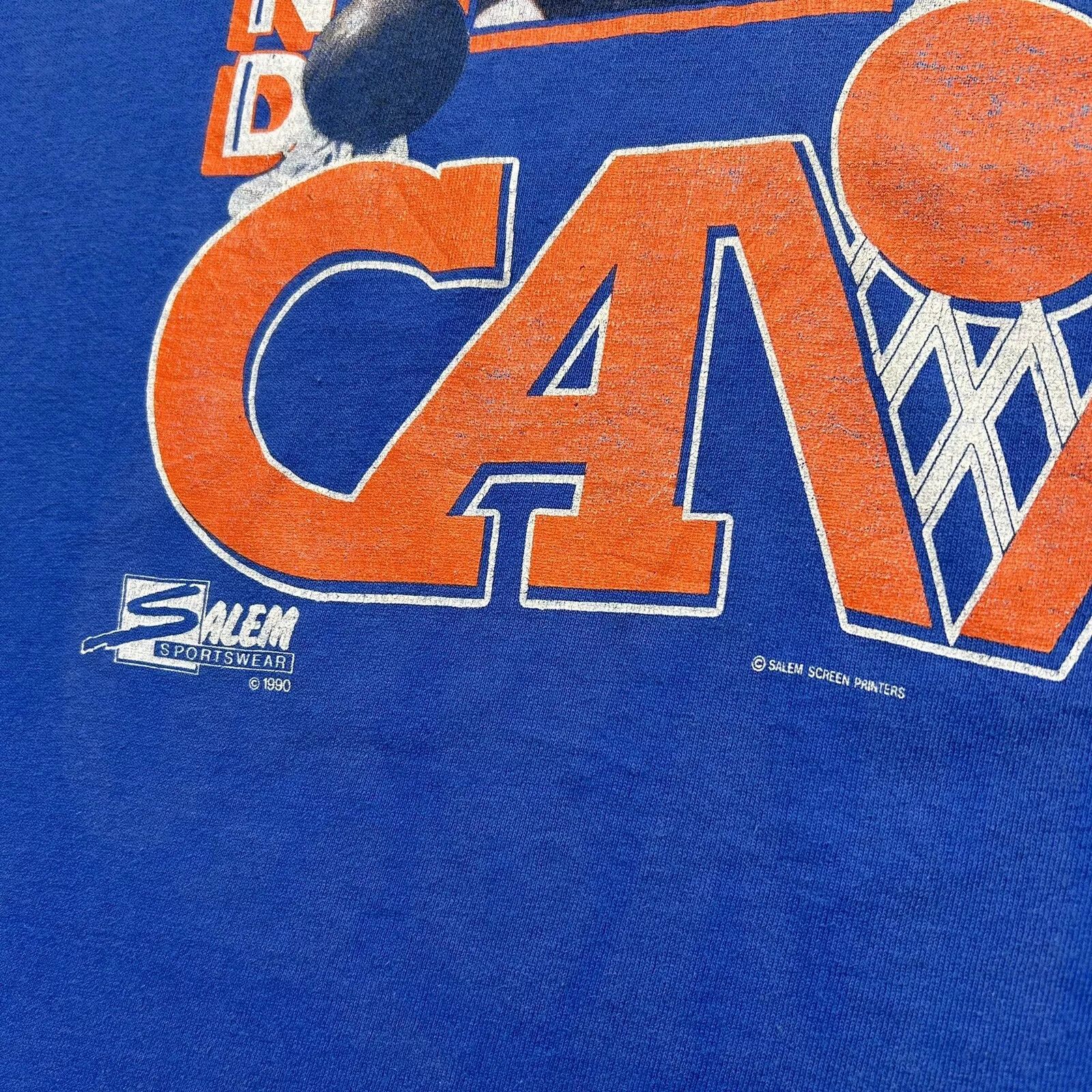 NBA × Vintage CLEVELAND CAVS CAVALIERS SALEM SPORTSWEAR 1990 T-SHIRT Size US L / EU 52-54 / 3 - 3 Thumbnail