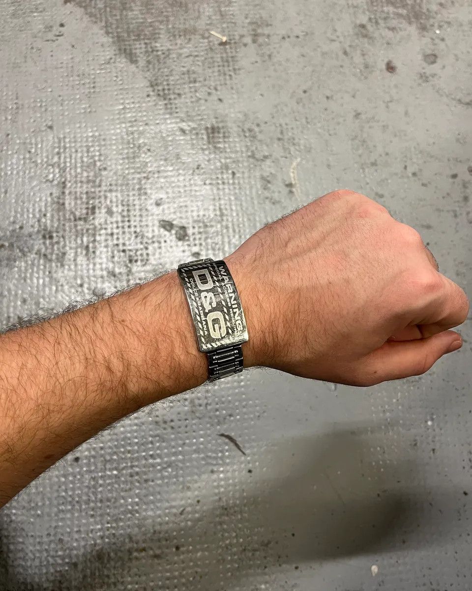 Dolce & Gabbana 2000s Dolce & Gabbana Warning Stainless Steel Bracelet Size ONE SIZE - 1 Thumbnail
