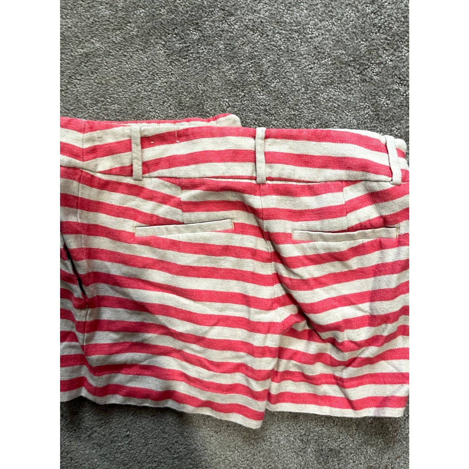 Loft LOFT Riviera Short Striped Linen Blend Shorts Size 2 Multicolor Adult Regular Mid Rise Chino 4in Inseam Mens Womens Girls Boys? Size 26" / US 2 / IT 38 - 2 Thumbnail