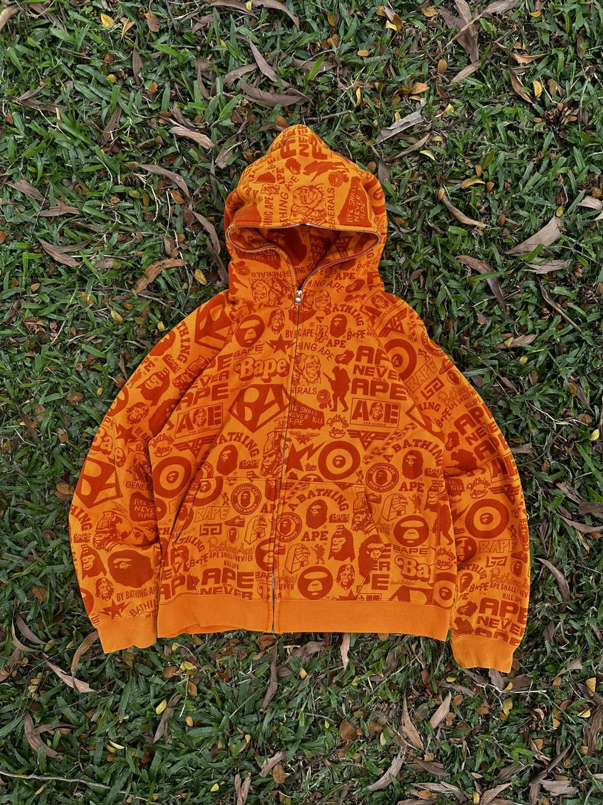 Bape A Bathing Ape BAPE All Logo Full Zip Hoodie NIGO Era Size US S / EU 44-46 / 1 - 1 Thumbnail