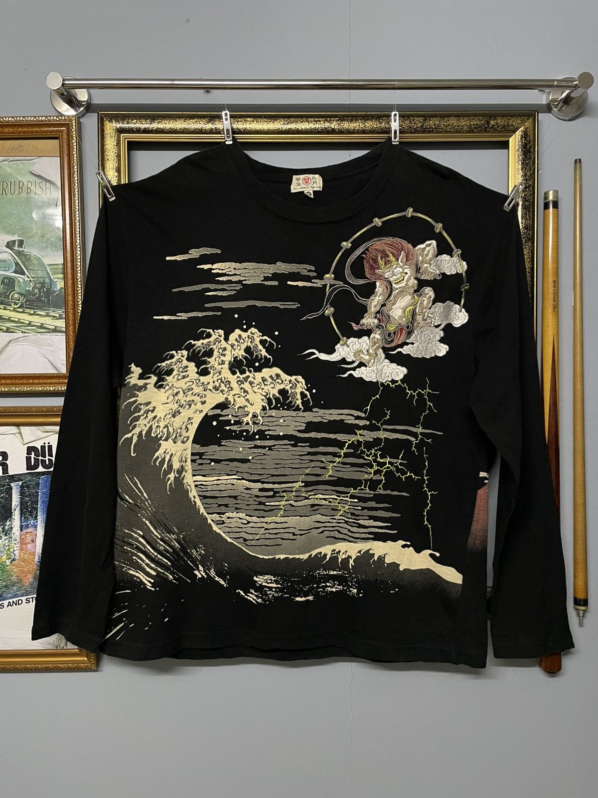 Designer × Japanese Brand × Vintage Vintage 90s Japanese Tradition God Of War Sukajan Longsleeve Size US XL / EU 56 / 4 - 1 Thumbnail