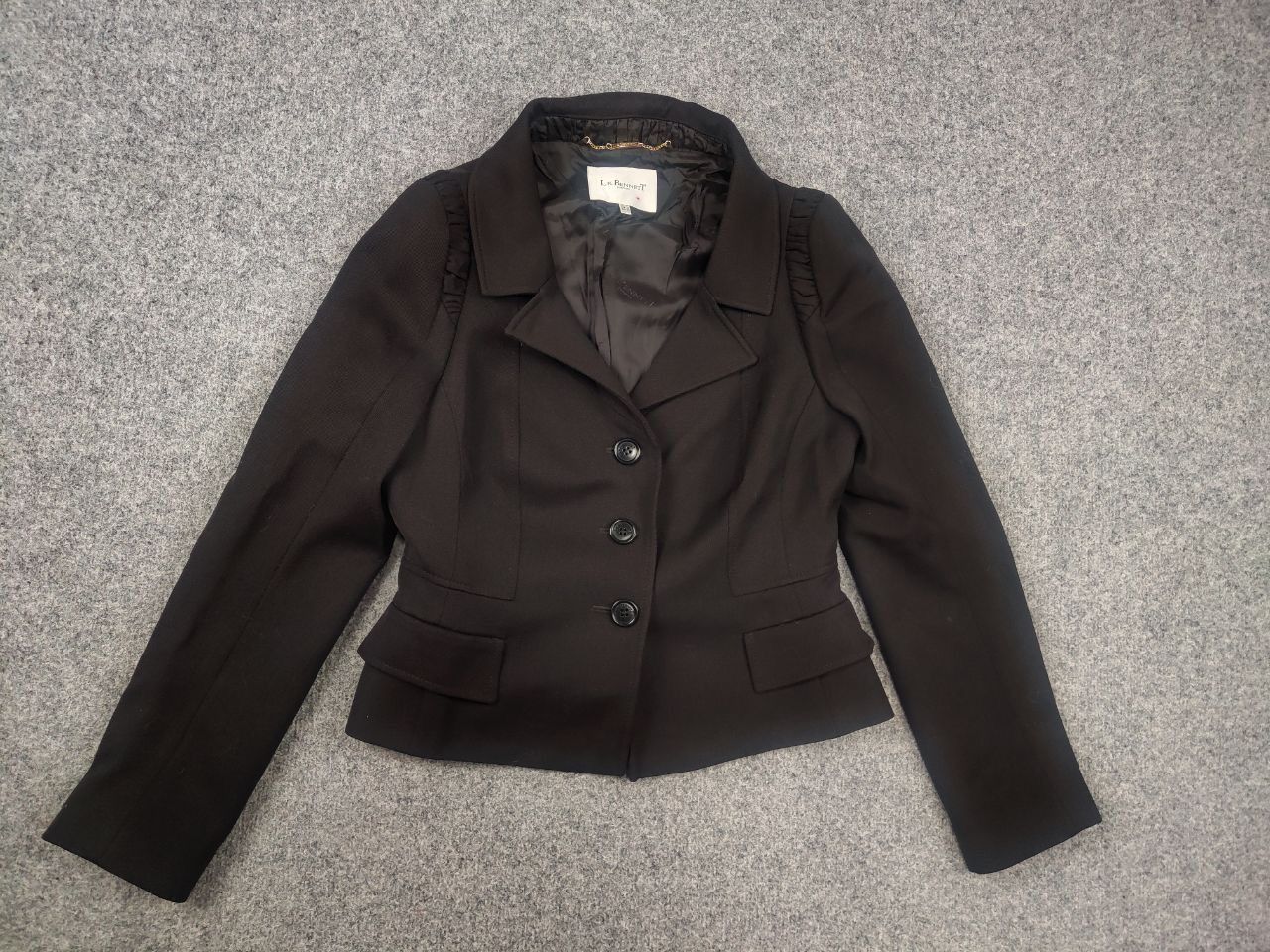 LK Bennett L.K. Bennett London Design Brown Wool Blend Blazer jacket Size L / US 10 / IT 46 - 2 Thumbnail