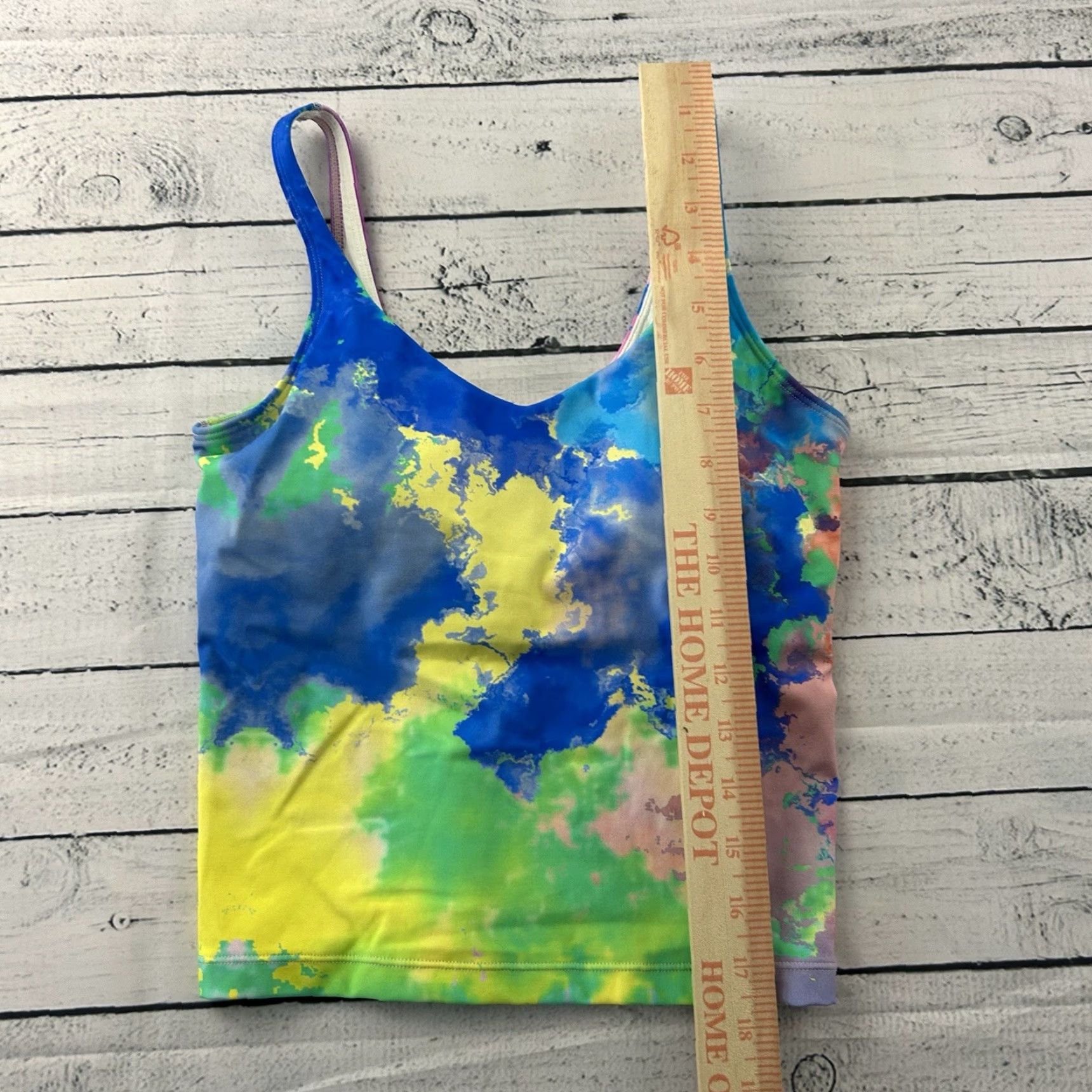 Vintage ZYIA Active Crop Bra Top Padded Splatter Print Women's XS Blue Size XS / US 0-2 / IT 36-38 - 3 Thumbnail
