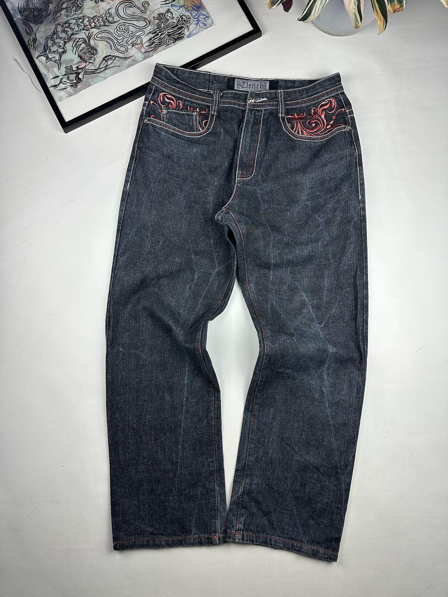JNCO Y2K rap Baggy Clench Jesse pinkman SouthPole style Jeans Size US 34 / EU 50 - 4 Thumbnail