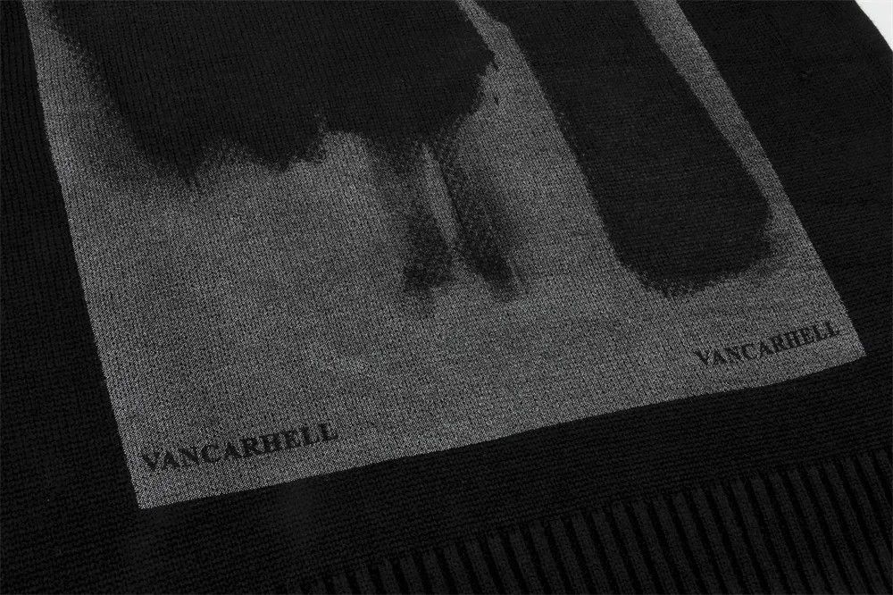 Japanese Brand × Vintage Shadows Print Knitwear Crew Neck Gothic Punk Y2k Size US L / EU 52-54 / 3 - 5 Thumbnail