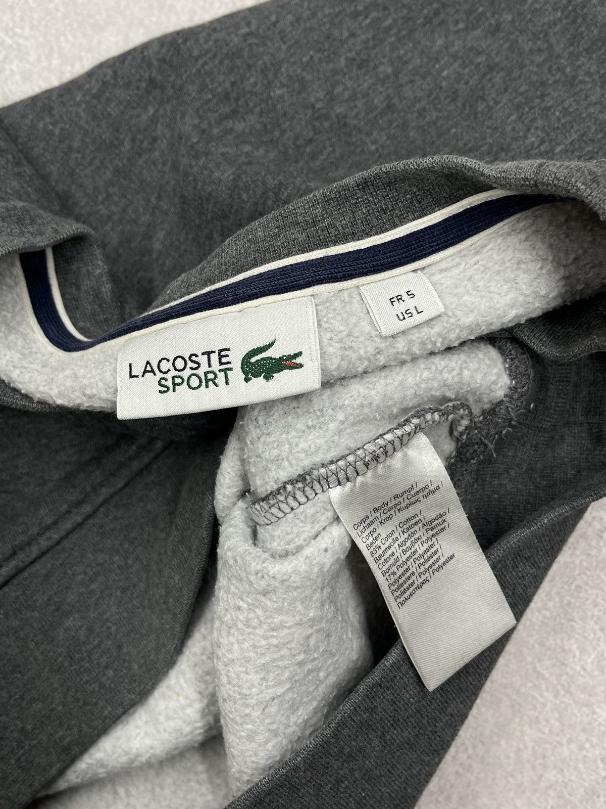 Lacoste Mens Lacoste Crew Sweatshirt Grey Size L Size US L / EU 52-54 / 3 - 6 Thumbnail