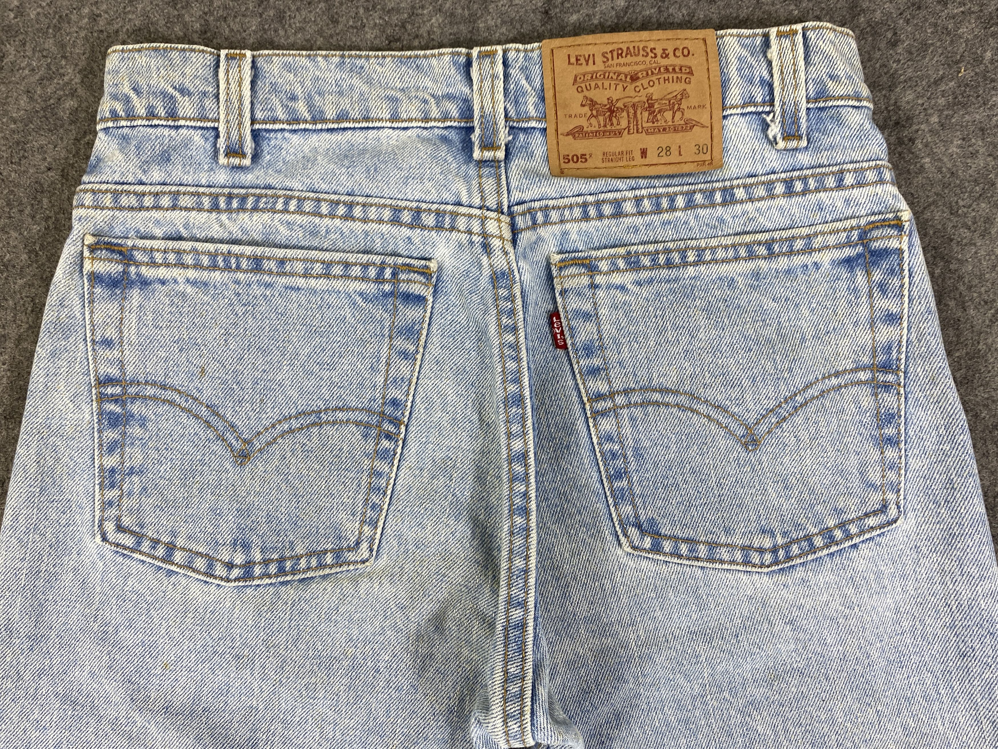 Levi's Light Blue Wash Vintage Levis 505 USA Jeans 28x29 - JN3161 Size US 28 / EU 44 - 4 Thumbnail