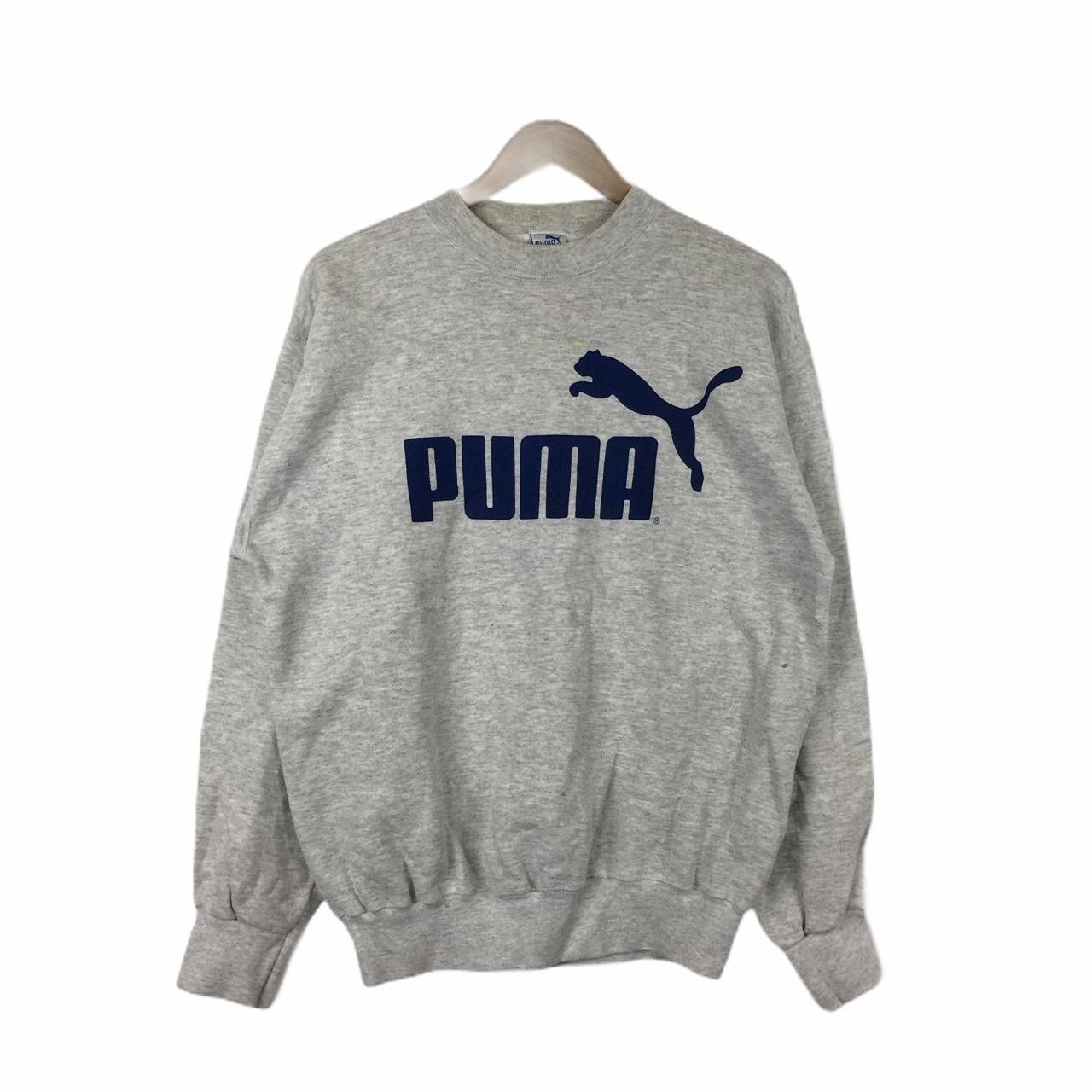 Puma Vintage PUMA Big Logo V Neck Blue Made In Usa Windbreaker Size US L / EU 52-54 / 3 - 1 Thumbnail