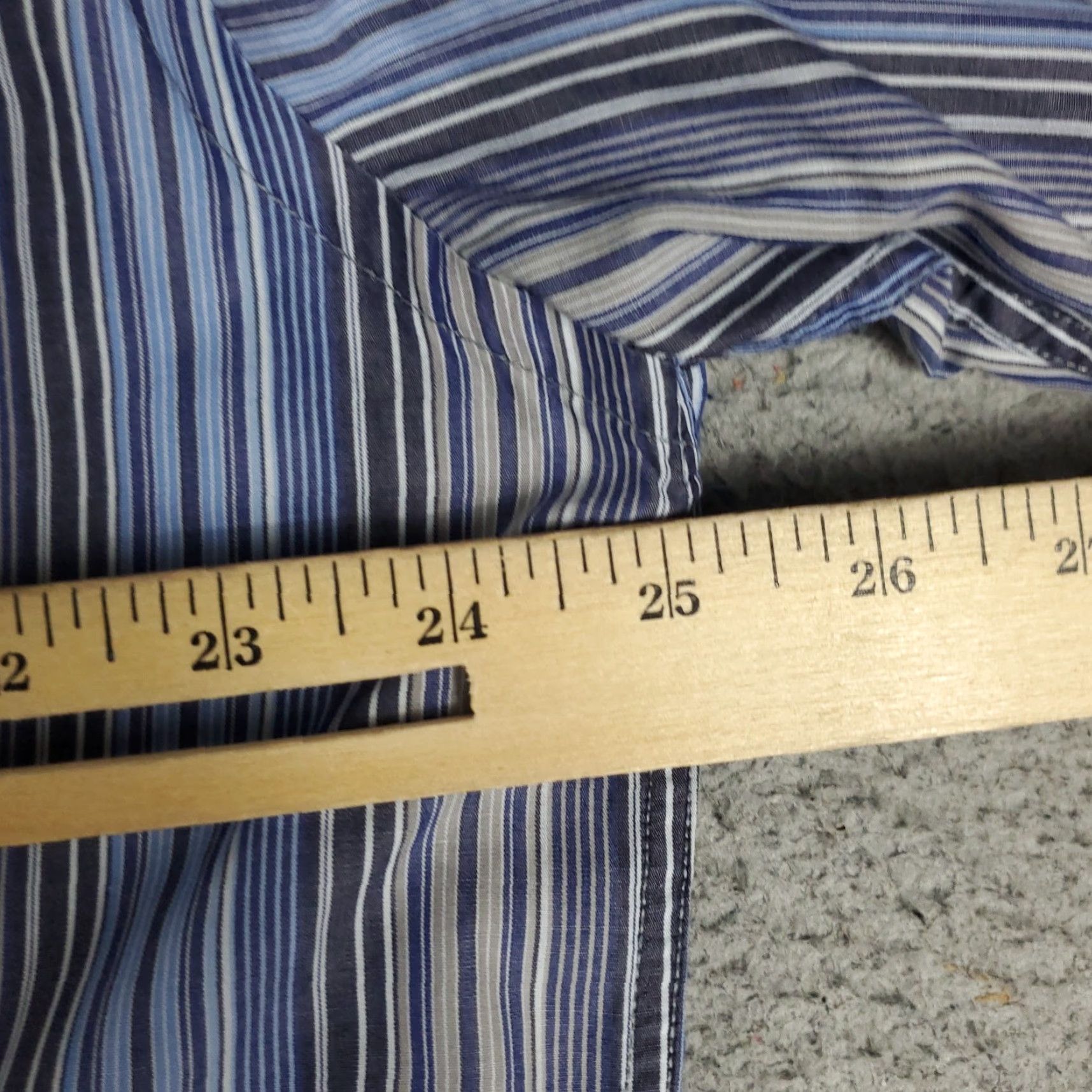 Faconnable Façonnable Shirt Mens XL Blue Striped Button-Up Long Sleeve Casual Business Comfort Regular Men’s XL Blue Striped Button-Up Shirt Size US XL / EU 56 / 4 - 5 Thumbnail