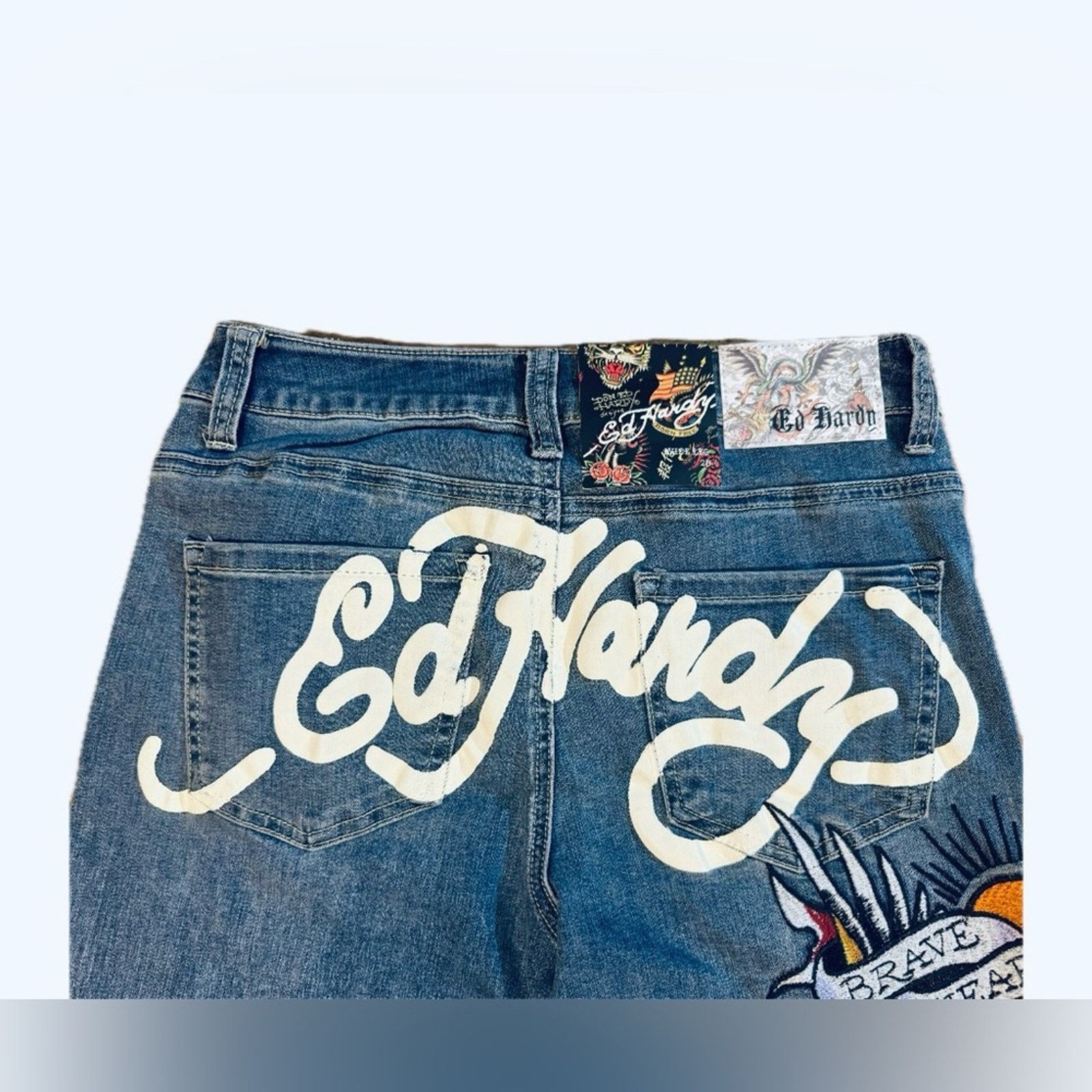 Ed Hardy ED HARDY BRAVE EAGLE WIDE LEG JEAN Size 26" / US 2 / IT 38 - 3 Thumbnail