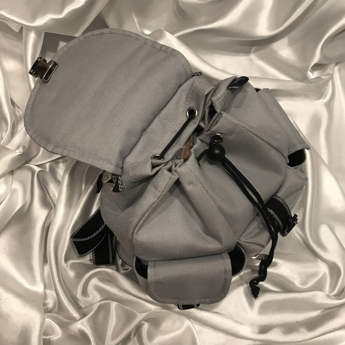 Asics × Vintage vintage backpack Asics gray with logo small Size ONE SIZE - 8 Thumbnail
