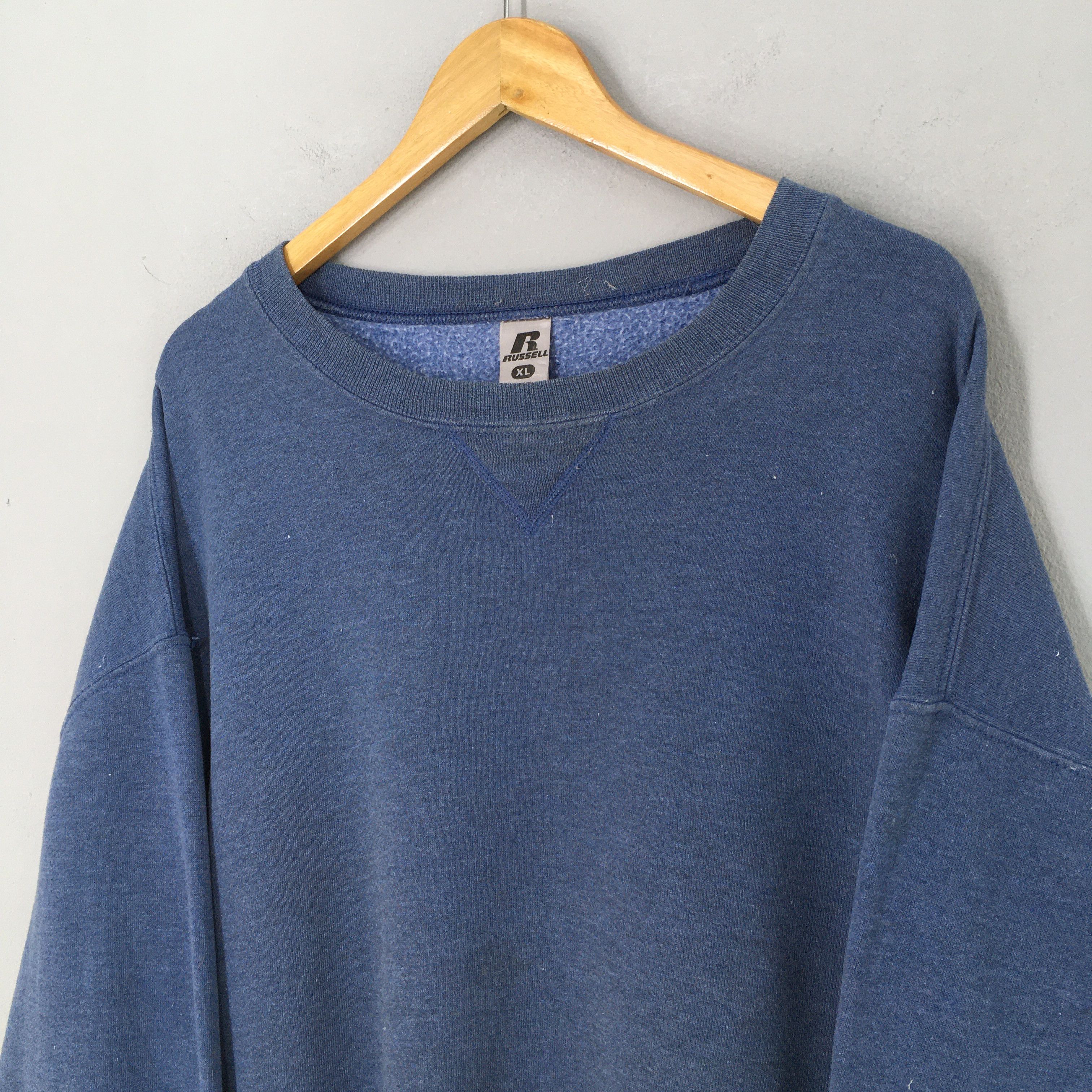 Kanye West × Russell Athletic Vintage Russell Athletic Plain Blue Sweatshirt XLarge Size US XL / EU 56 / 4 - 3 Thumbnail