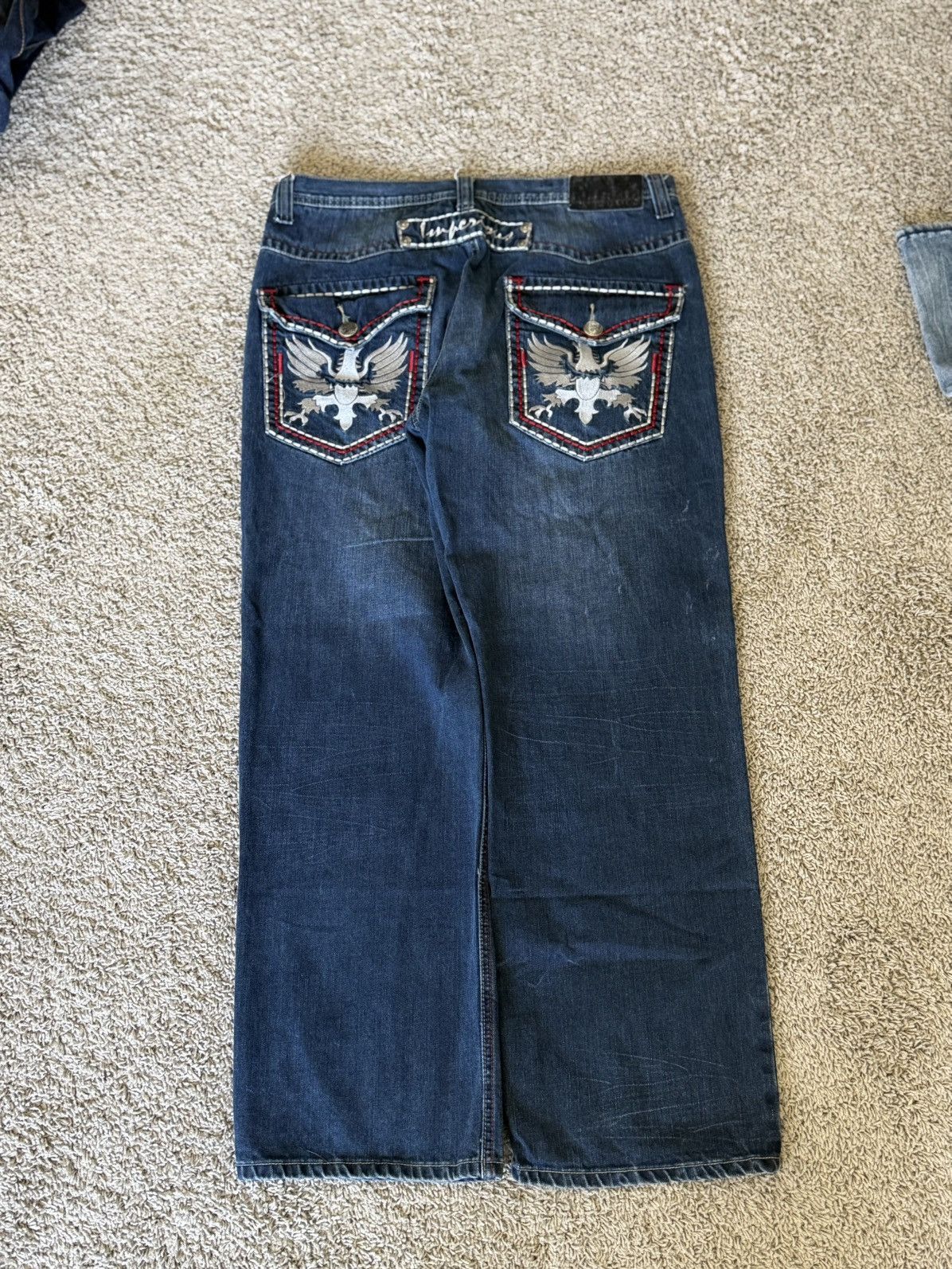 Imperious Imperious y2k vintage grunge faded dark blue jeans size 38 Size US 38 / EU 54 - 1 Thumbnail