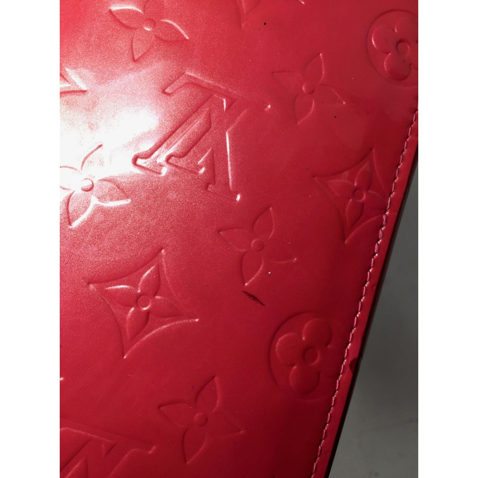 Louis Vuitton Louis Vuitton Monogram Vernis Reade PM Hand Bag - Red M91088 Size ONE SIZE - 4 Thumbnail