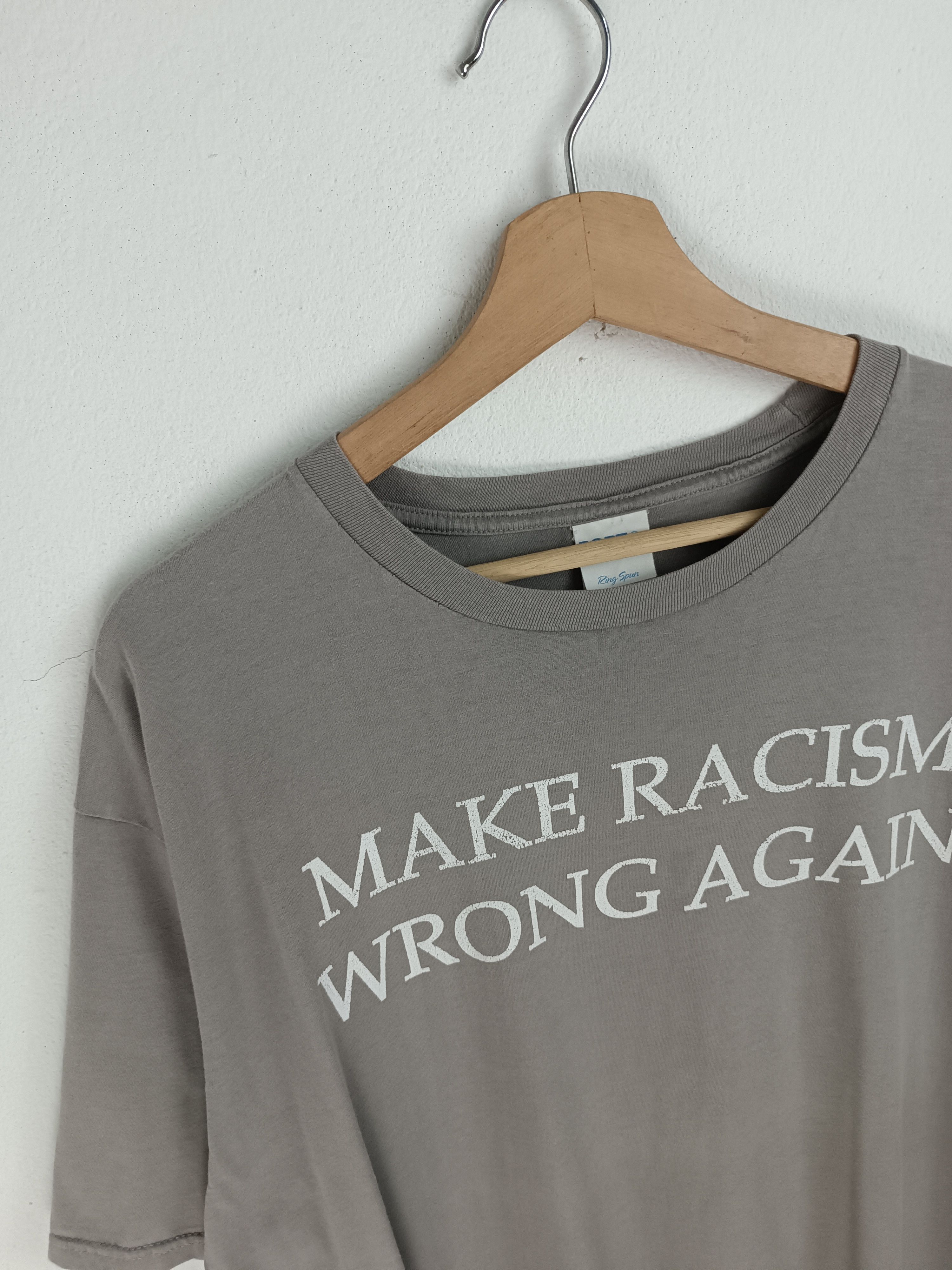 Vintage VINTAGE MAKE RACISM WRONG AGAIN QUOTE PORM HUMOR FUNNY TEE Size US XL / EU 56 / 4 - 5 Thumbnail