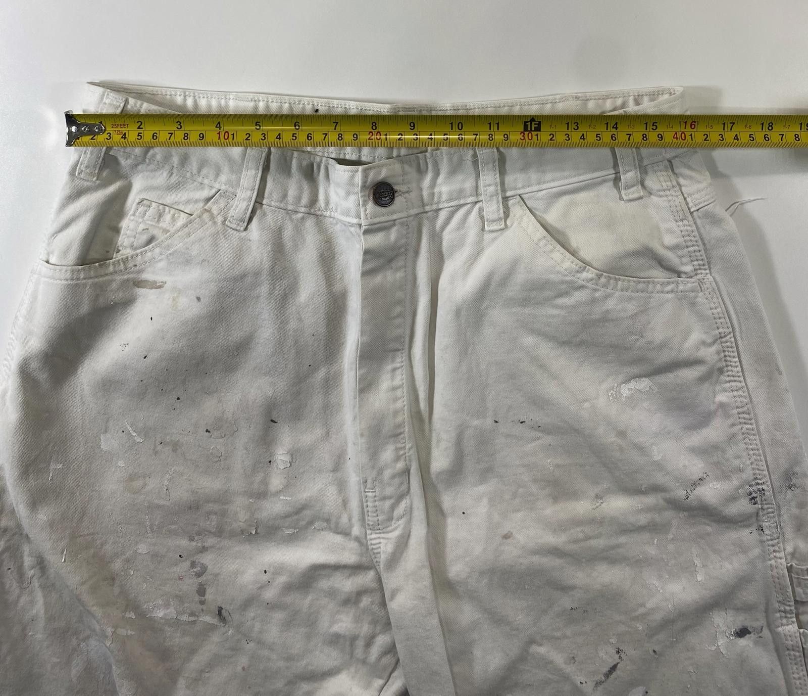 Dickies Vintage Dickies White Carpenter Pants w Paint Splatter 34 Size US 32 / EU 48 - 7 Thumbnail
