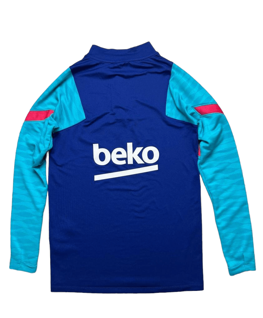 image of F C Barcelona x Nike Sweatshirt Fc Barcelona Felpa Blu Uomo Strike 2020/21 in Blue (Size Small)