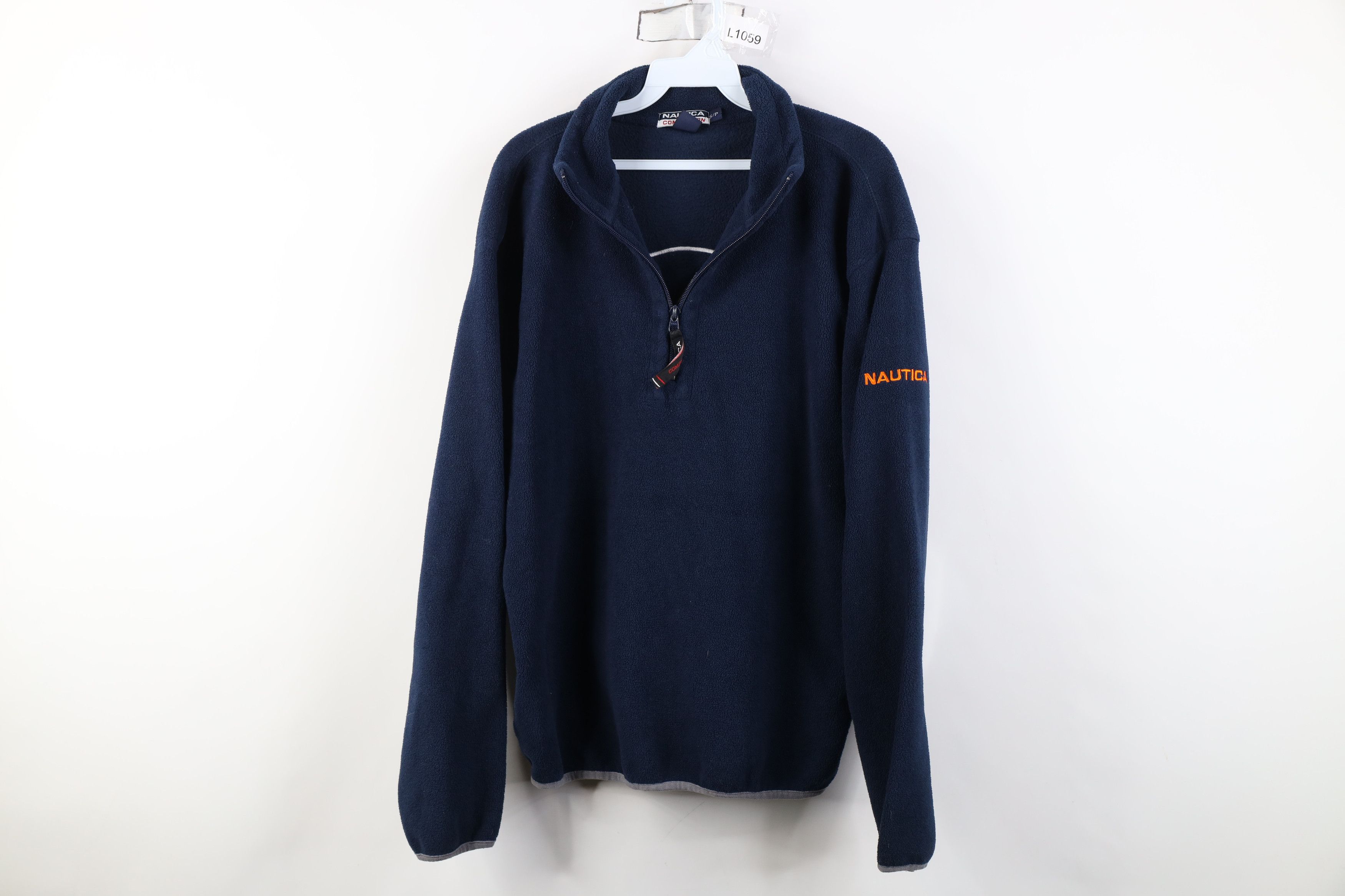 Nautica Vintage 90s Nautica Competition Half Zip Fleece Sweater Size US S / EU 44-46 / 1 - 1 Thumbnail