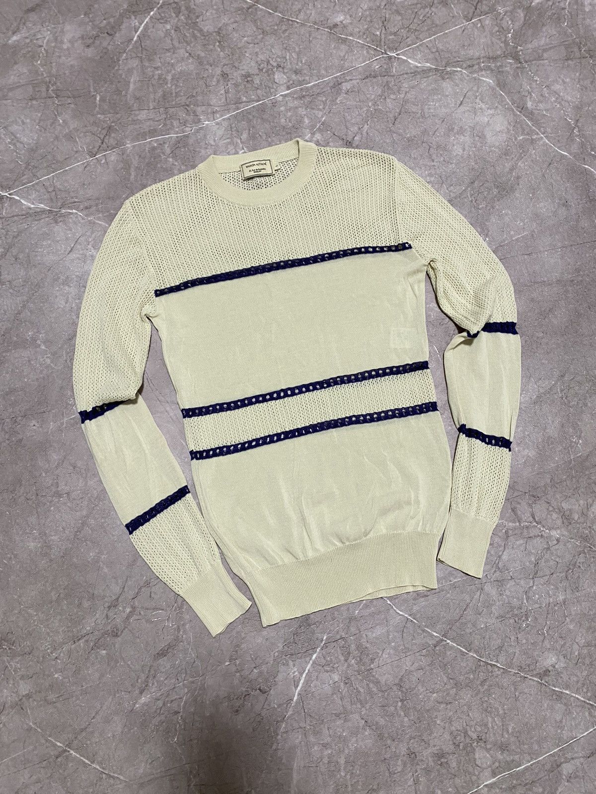 Maison Kitsune Rare Maison Kitsune Viscose White Sweatshirt Made in Italy Size L / US 10 / IT 46 - 1 Thumbnail