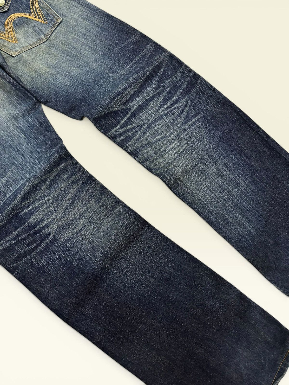 Edwin Vtg Japan Grunge Edwin XV Whisker Fade Distress Jeans Size US 33 - 6 Thumbnail