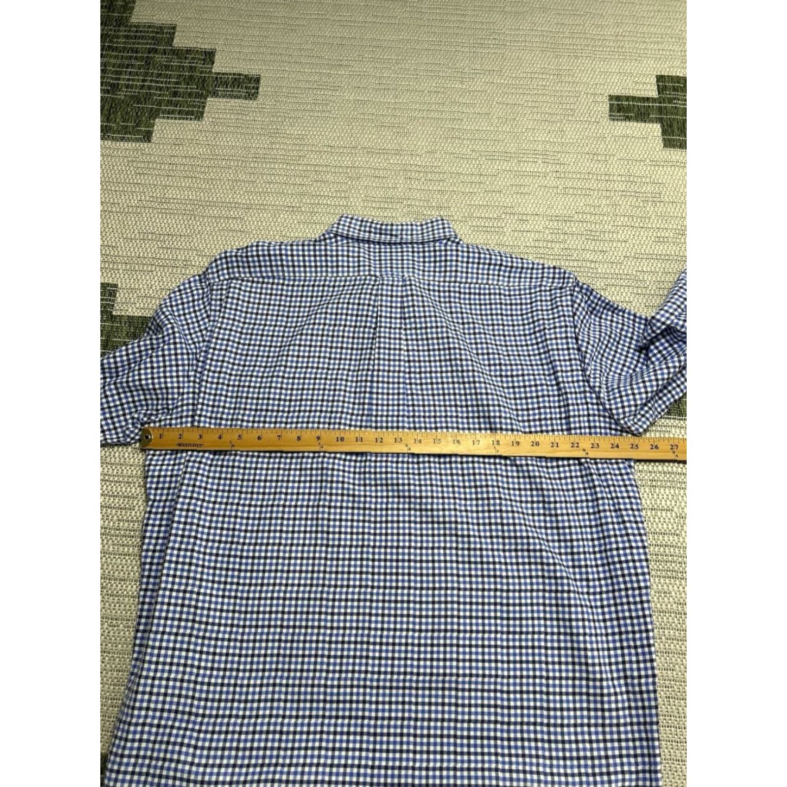 Faconnable VINTAGE Faconnable Classique Deauville Shirt Mens XL Blue Cotton Gingham Check Button Up Size US XL / EU 56 / 4 - 5 Thumbnail