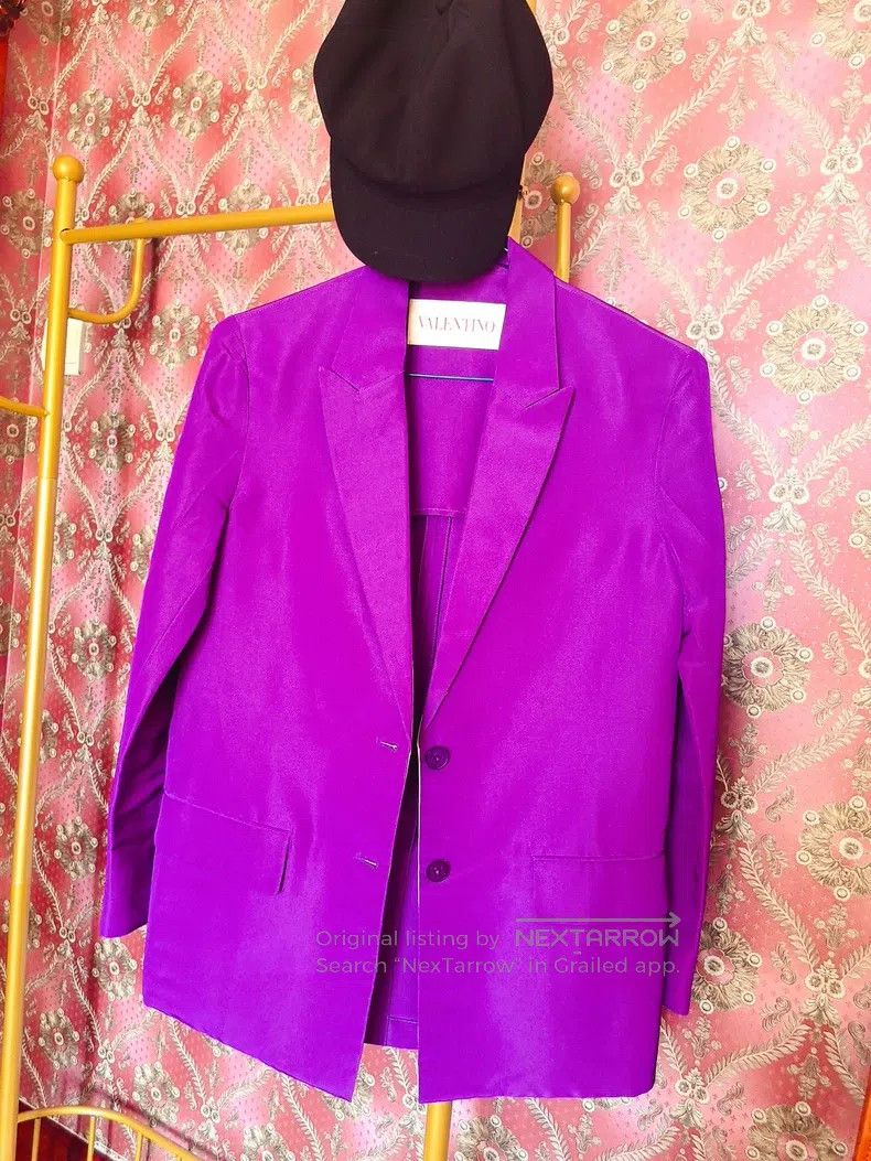 Valentino Valentino Purple blazer Size S / US 4 / IT 40 - 4 Thumbnail