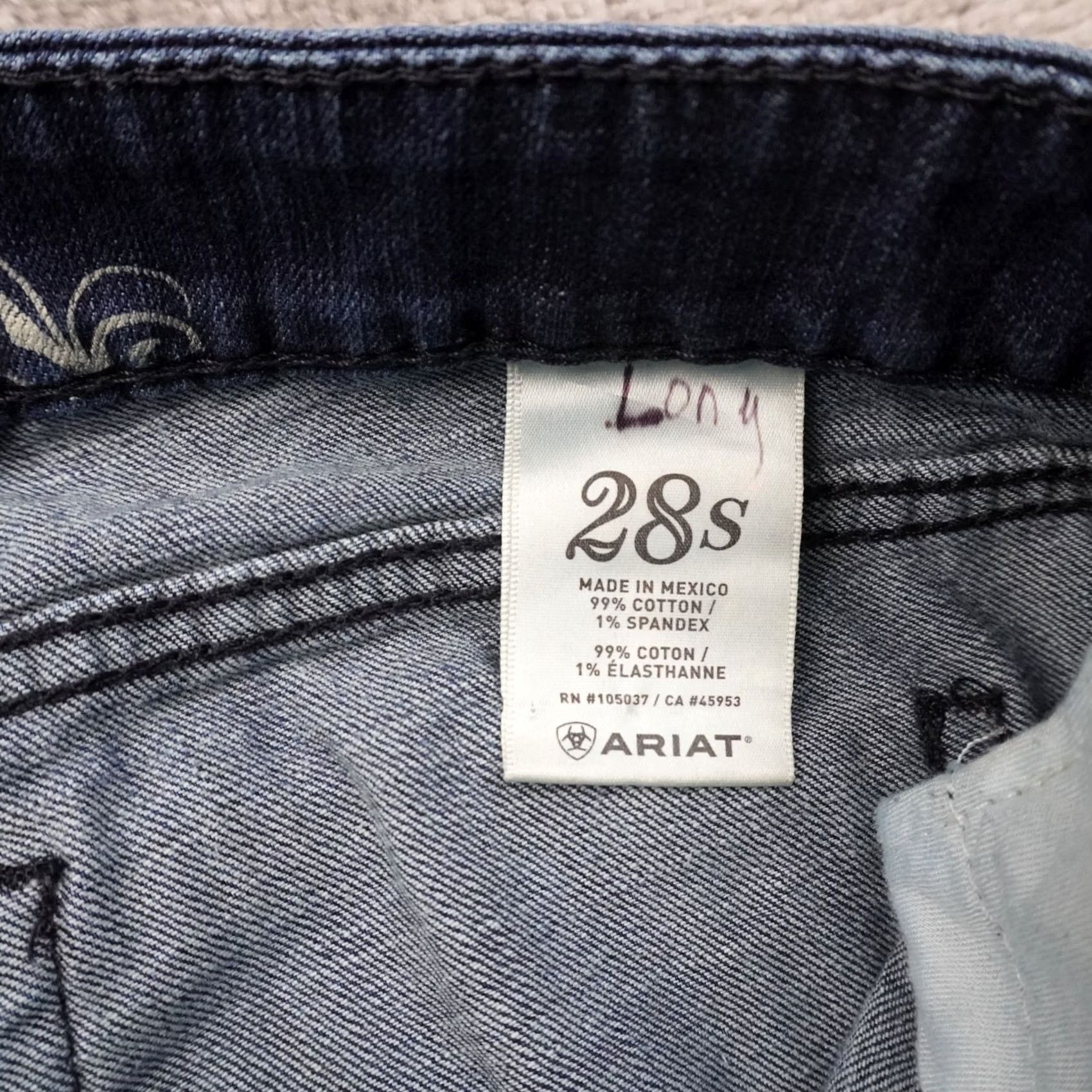 Ariat Ariat Womens Jeans 30x31 Dark Wash Blue Denim Mid Rise Flare Trouser Y2K Size 30" / US 8 / IT 44 - 4 Thumbnail