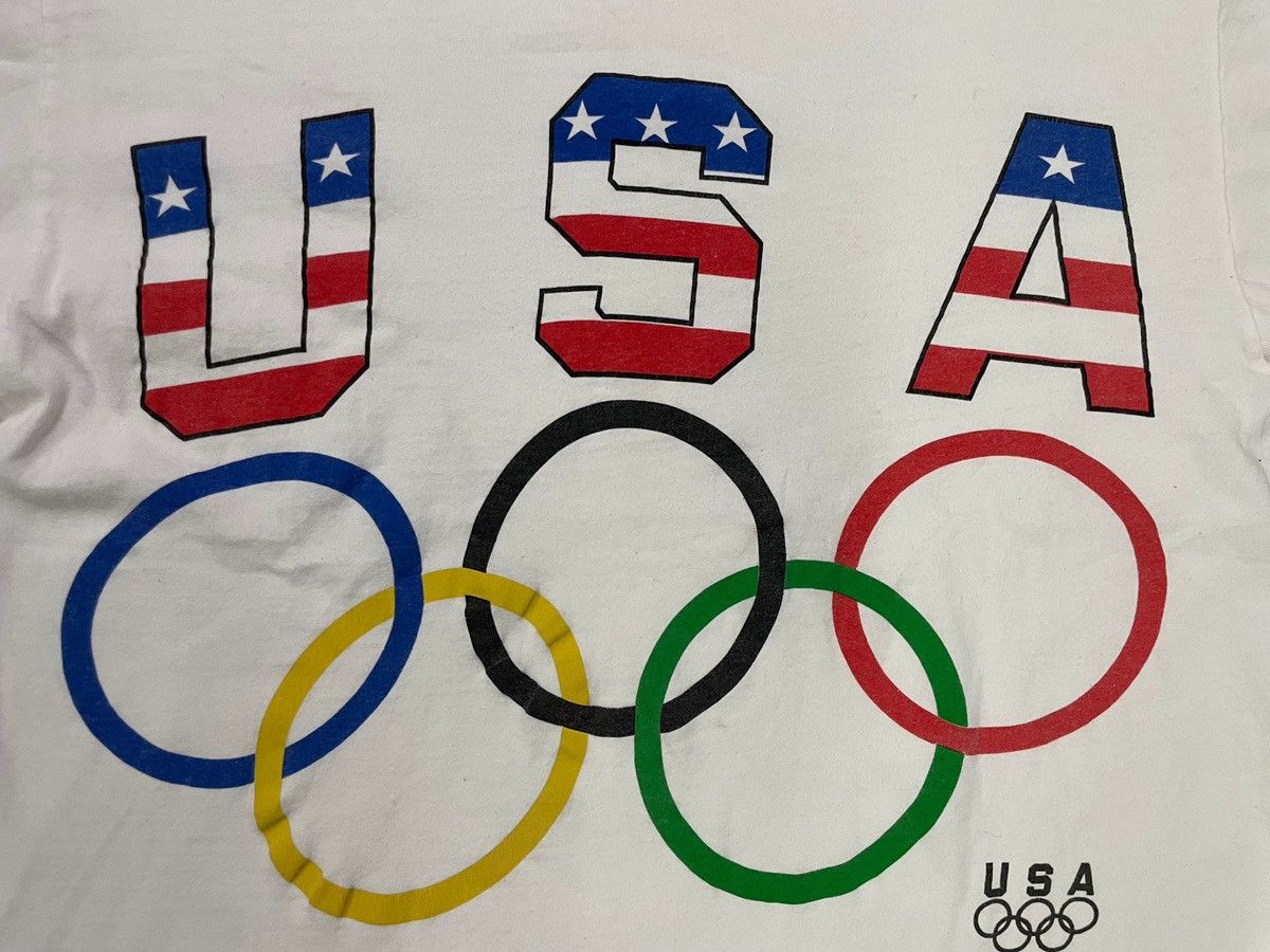 Hanes × USA Olympics × Vintage Vintage 1990s USA Olympic rings tee Size US L / EU 52-54 / 3 - 2 Thumbnail