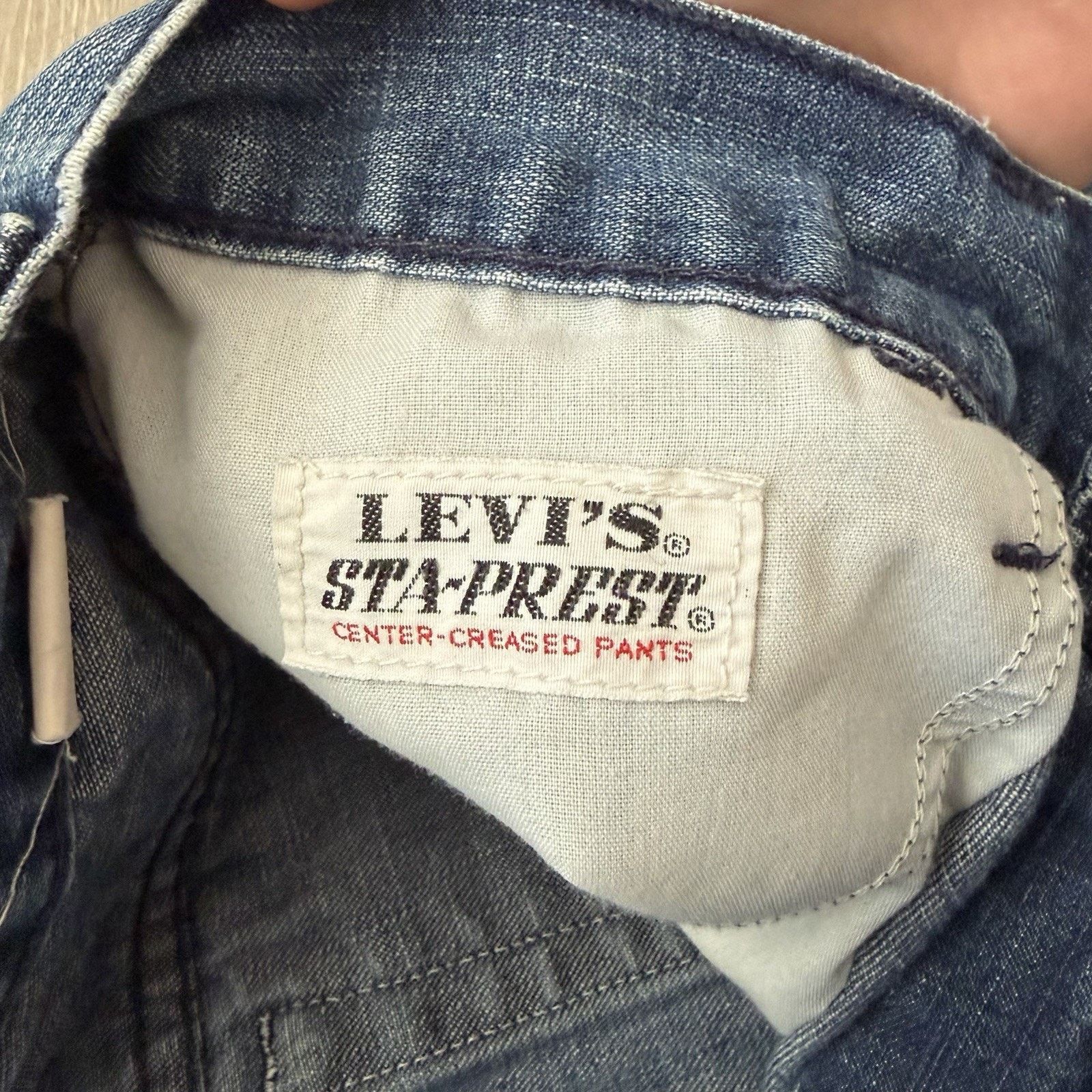 Levi's Rare Vintage 90s Levi’s Sta Prest 31x27 Denim Blue Jeans Size US 31 - 9 Thumbnail