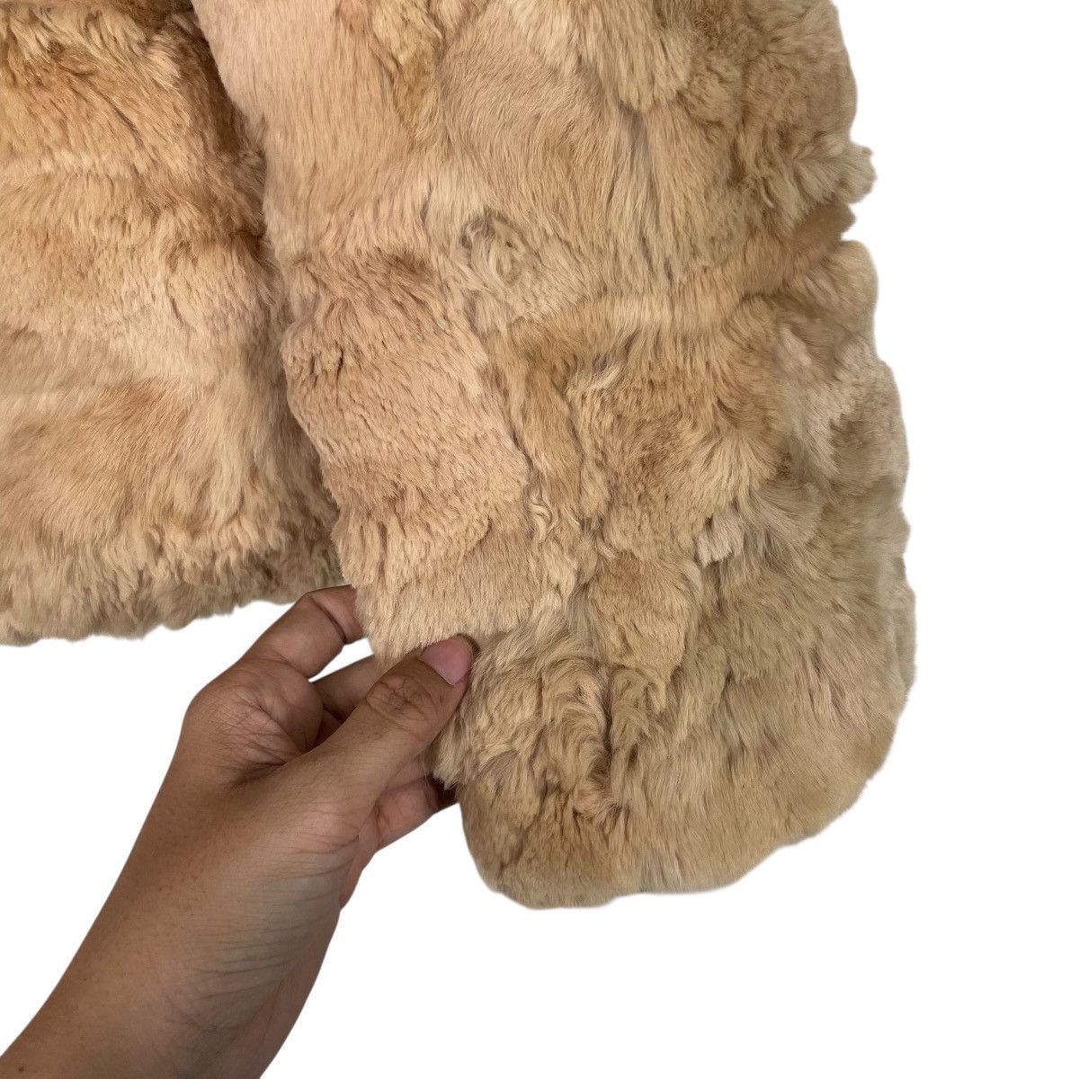 Michel Klein Michel Klein Chunky Brown Rabbit Fur Coat Size S / US 4 / IT 40 - 13 Thumbnail